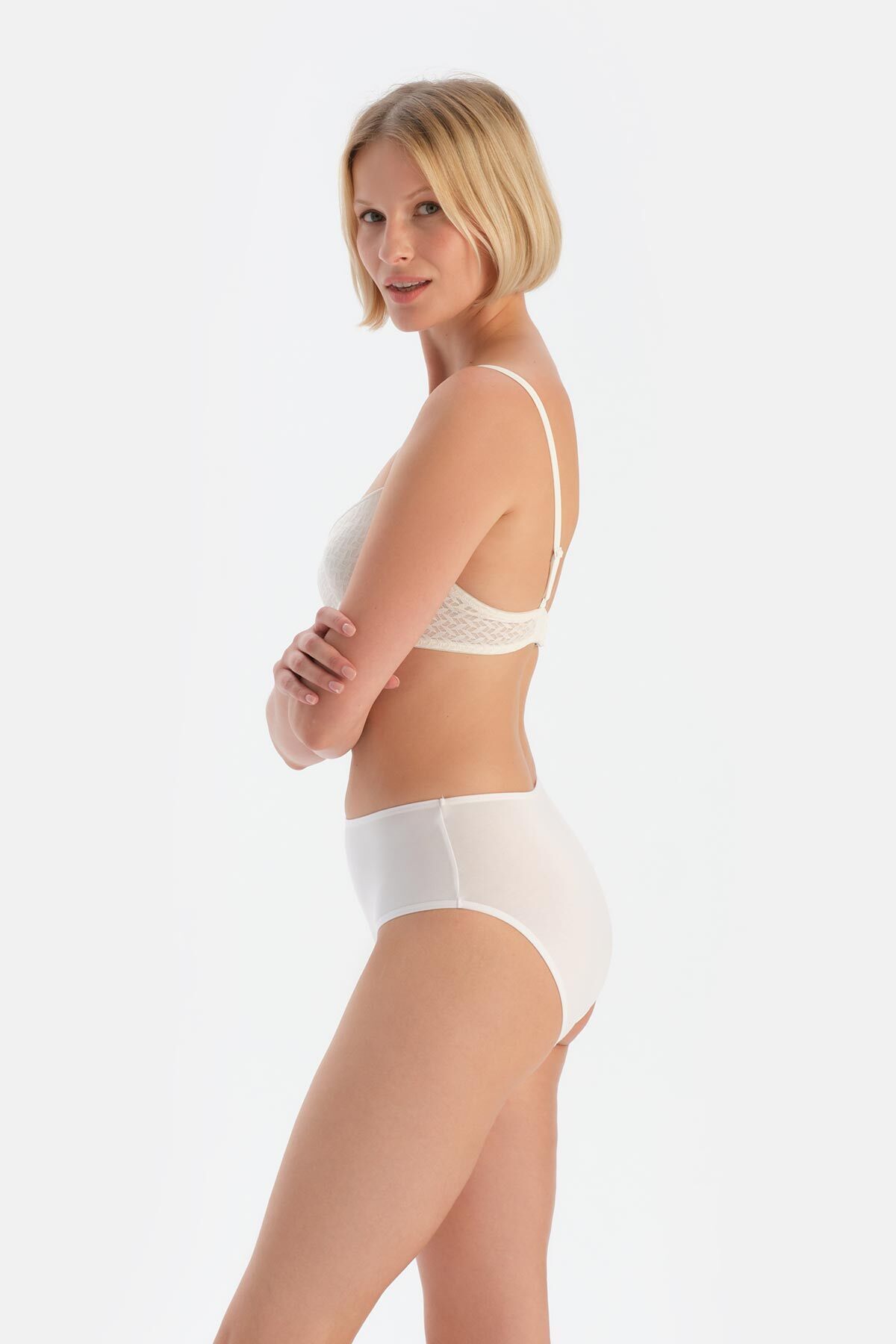 Dagi-Weiße 3-teilige Slip-Slips mit hoher Taille 3