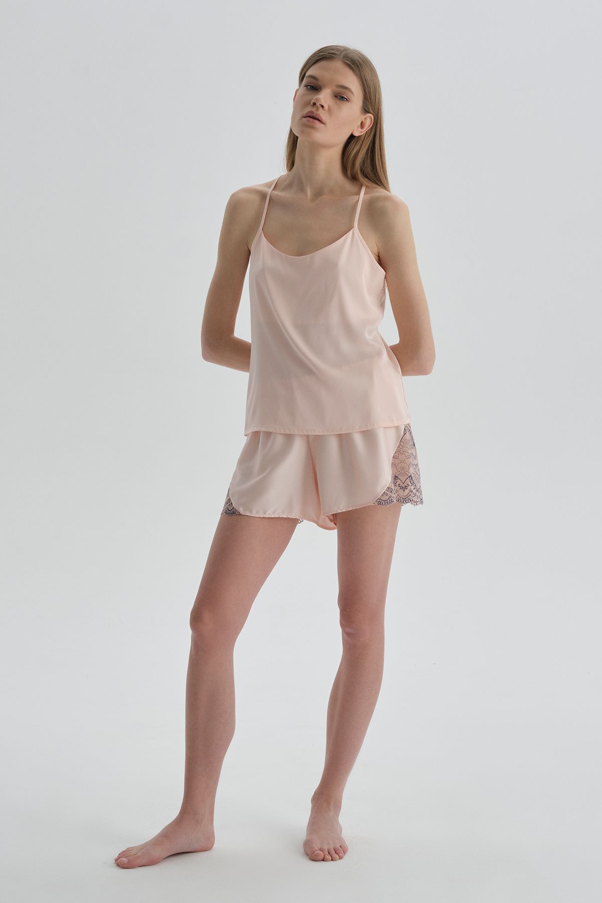 Dagi-Pink Camisole Pijama Top 3