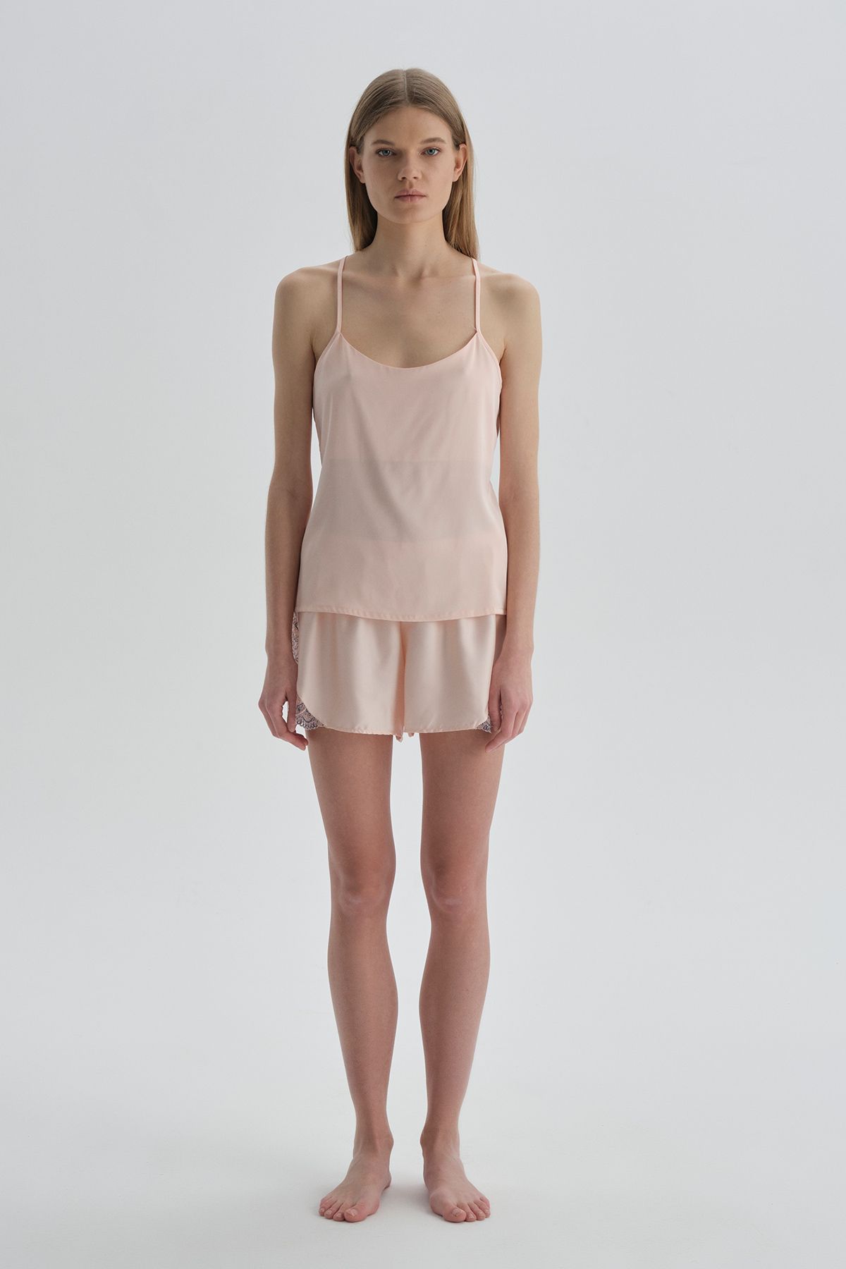 Dagi-Pink Camisole Pijama Top 4