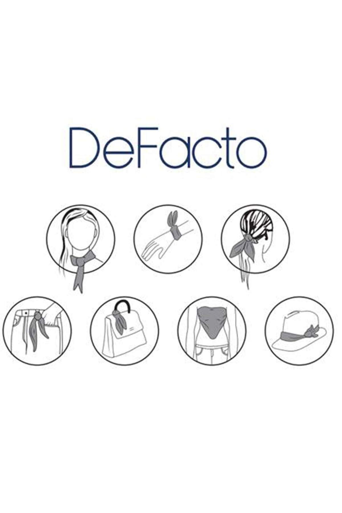 DeFacto-Gemusterter Damenschal aus Satin – E6169AX25SM 4