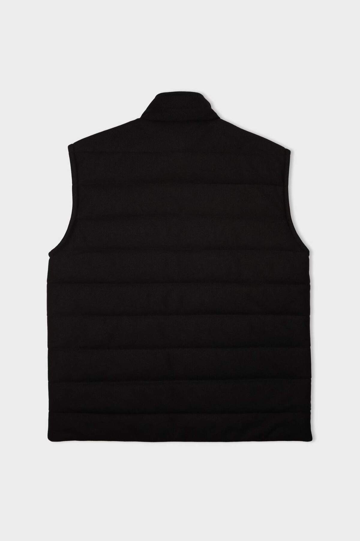 DeFacto-Slim Fit Slim Fit állógallér cipzáras mellény D7536AX25SP 8