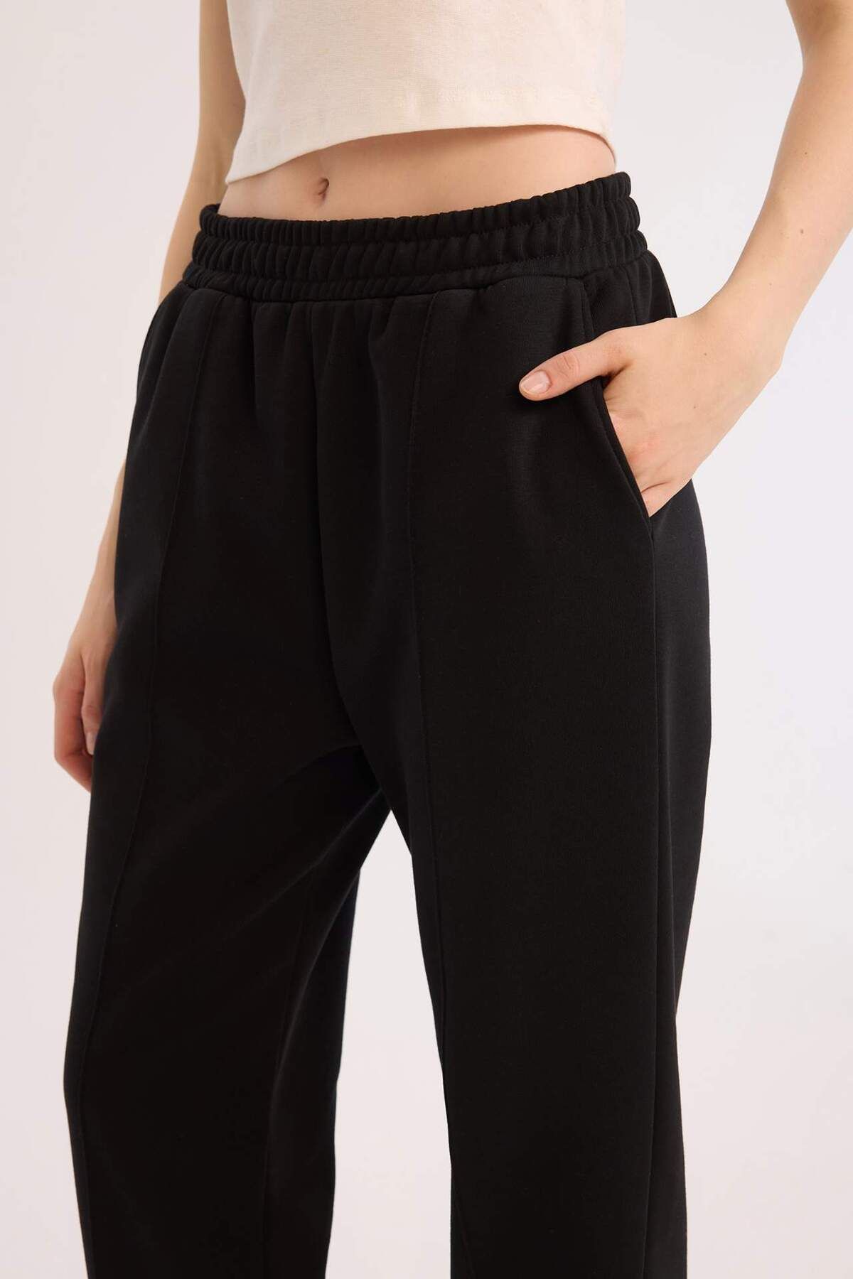 DeFacto-Cool Thick Jogger Sweatpants Basic Plain with Pockets Elastic Waist and Legs E6300Ax24Wn 5