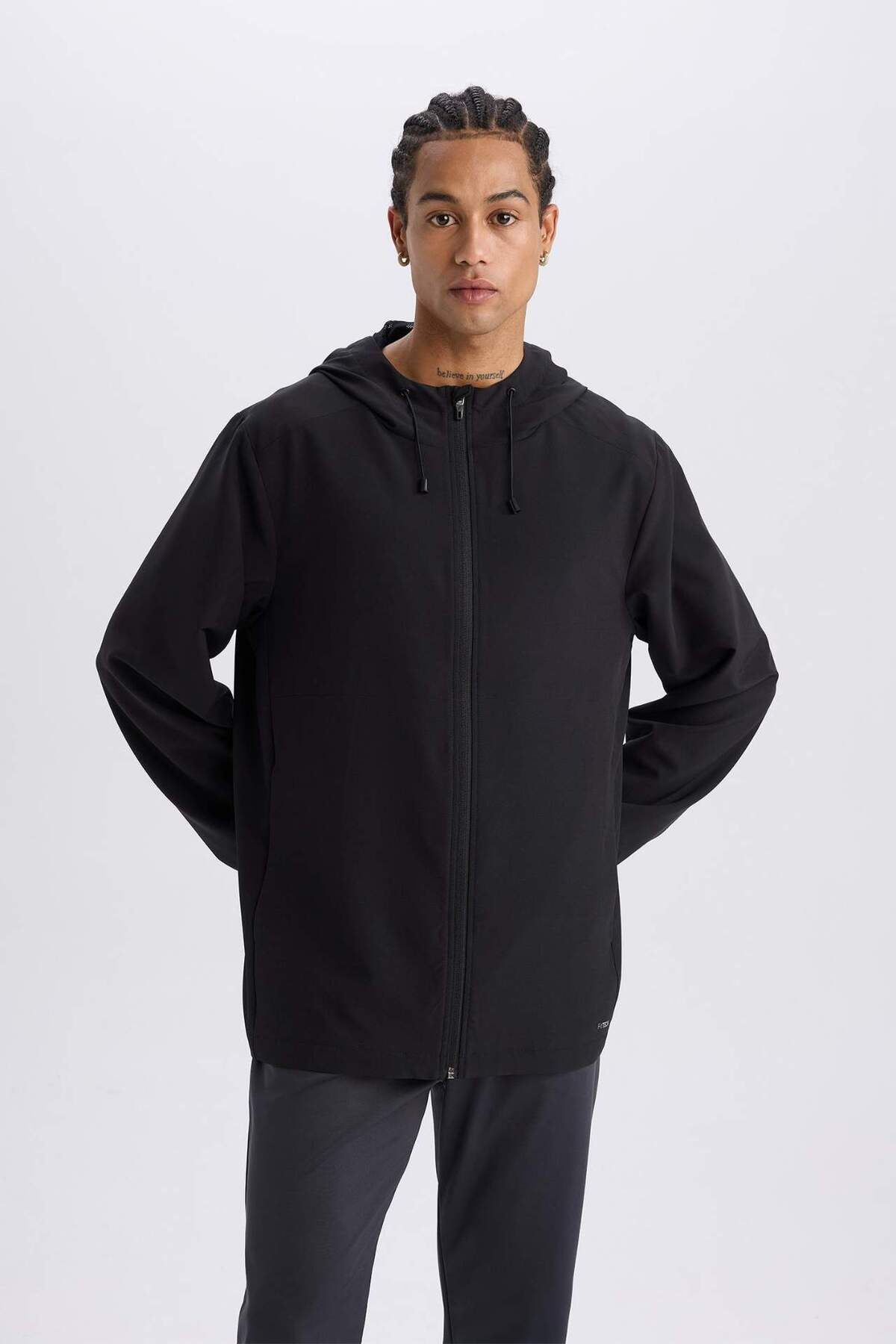 DeFacto-Defactofit - Hooded and Zippered Regular Fit Coat D6179Ax25Sp 7
