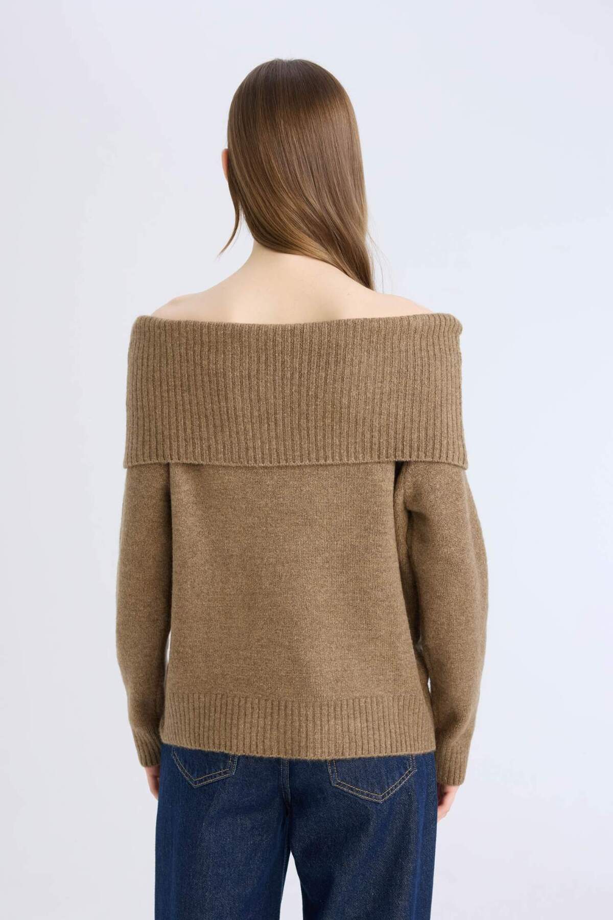 DeFacto-Offener Schulterpullover mit regulärer Passform E4549AX24WN 6