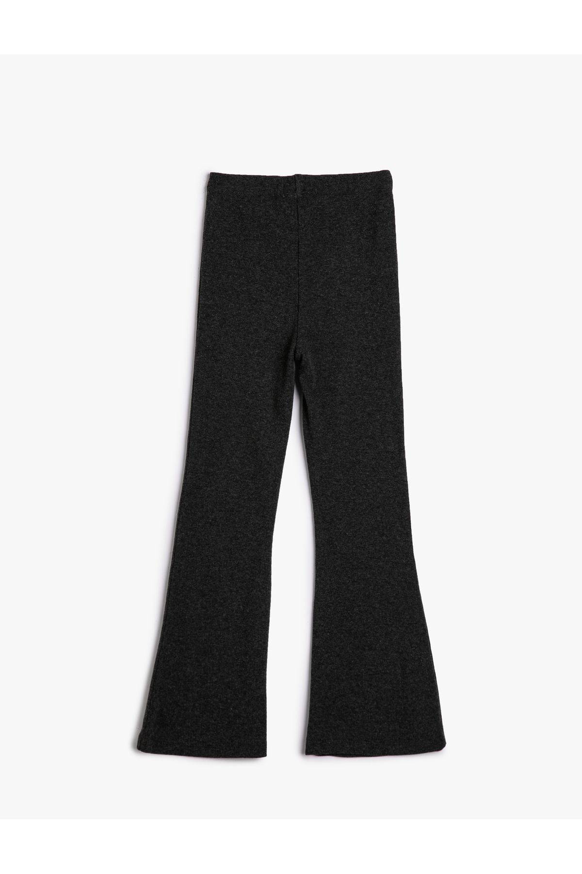 Koton-Basic Flared Trousers with Elastic Waist 2