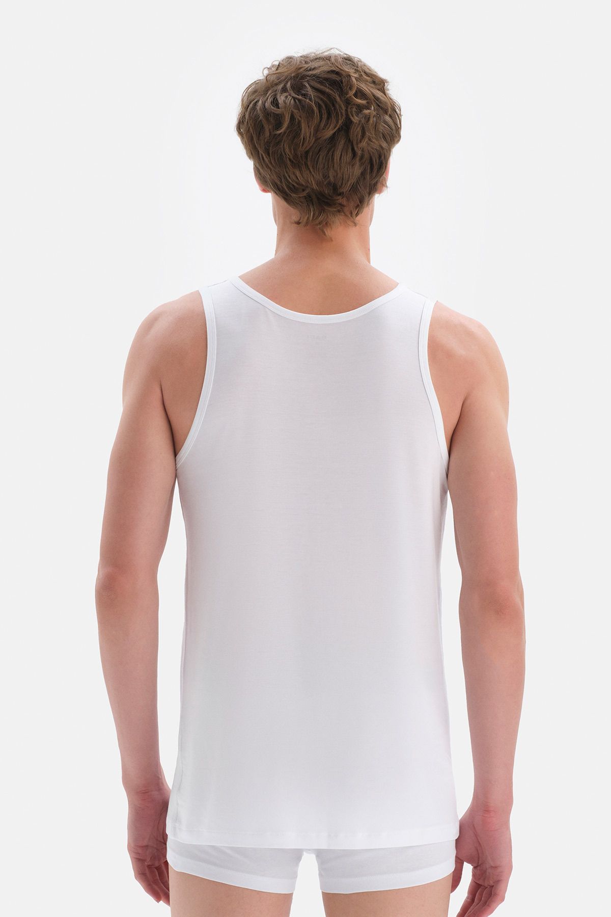 Dagi-Tricou alb Micro Modal pentru bărbați 2