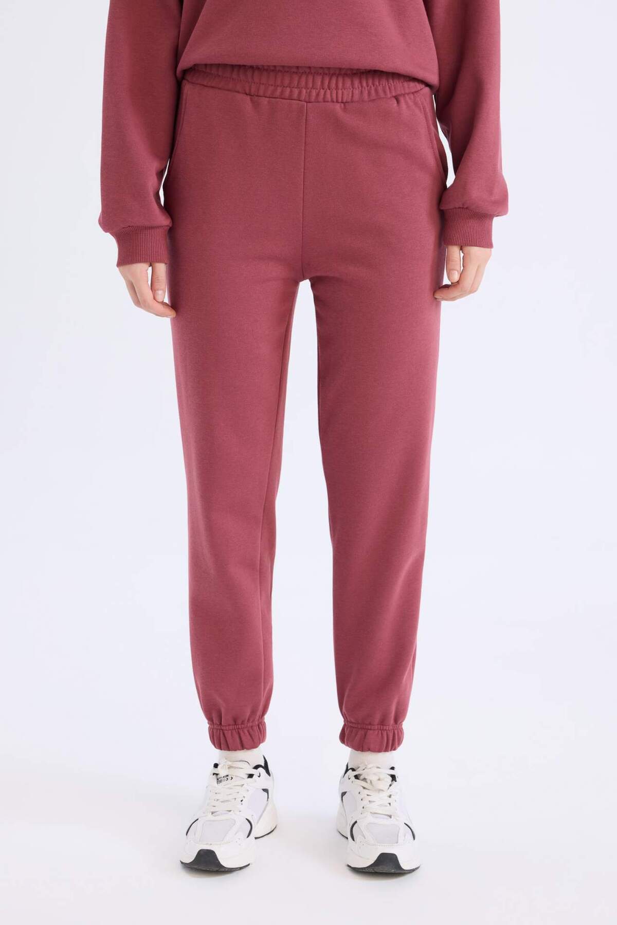 DeFacto-Schul Regular Fit Normal Fit Basic Plain Trainingsanzug-Set mit dickem Fleece innen D8022AXNS 5