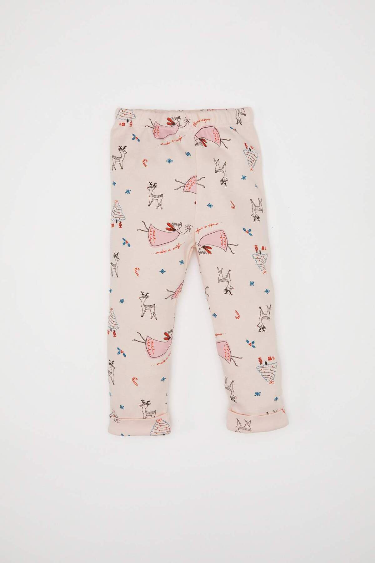 Defacto Kız Bebek 2li Takım Yılbaşı Temalı Uzun Kollu Üst Beli Lastikli Alt D6516A524WN fotoğrafı 2 (önizleme)