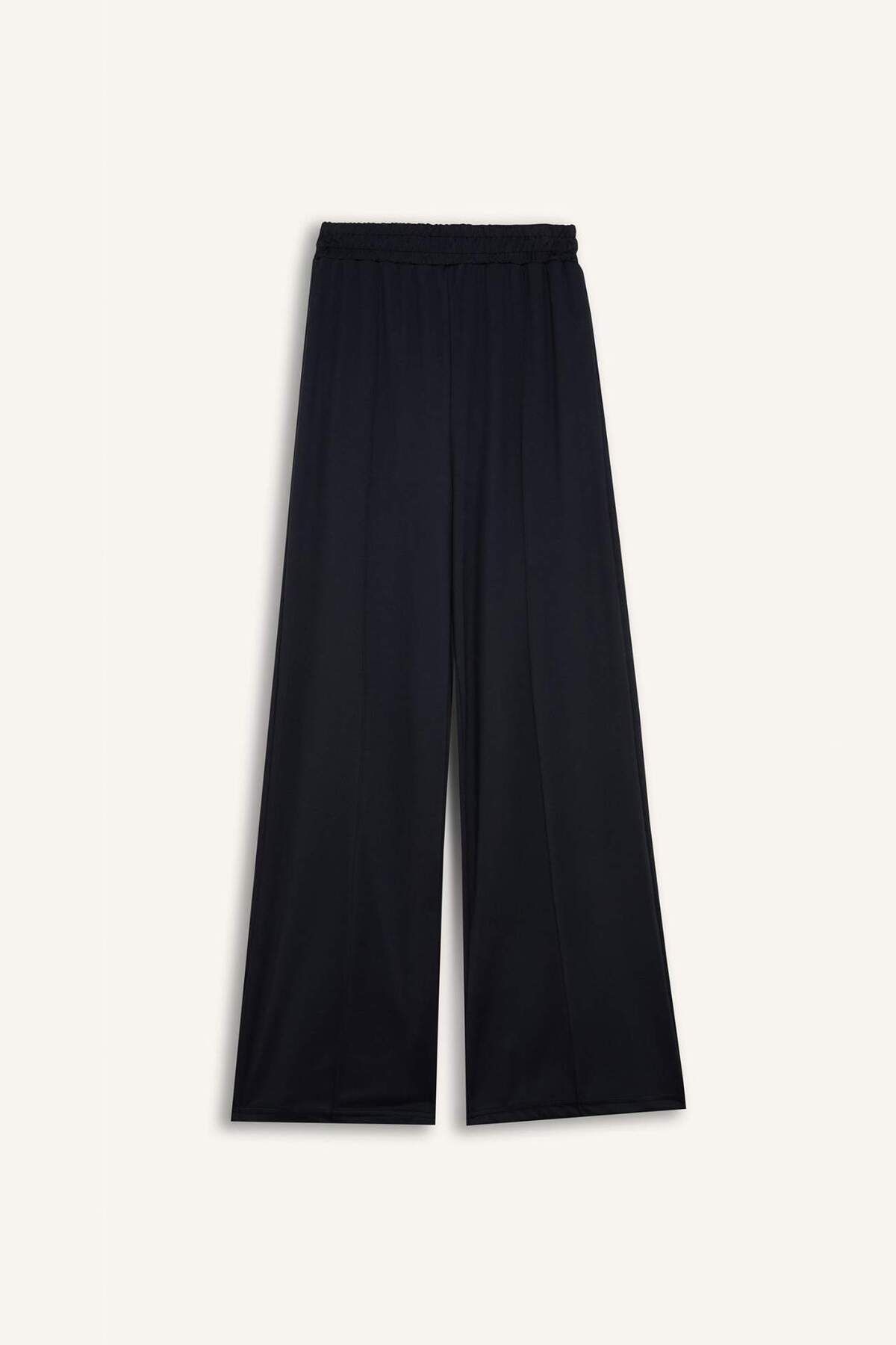 DeFacto-Jogginghose mit weitem Bein und weitem Bein, Basic, einfarbig, elastische Taille, Schnürung E3953AX24WN 6