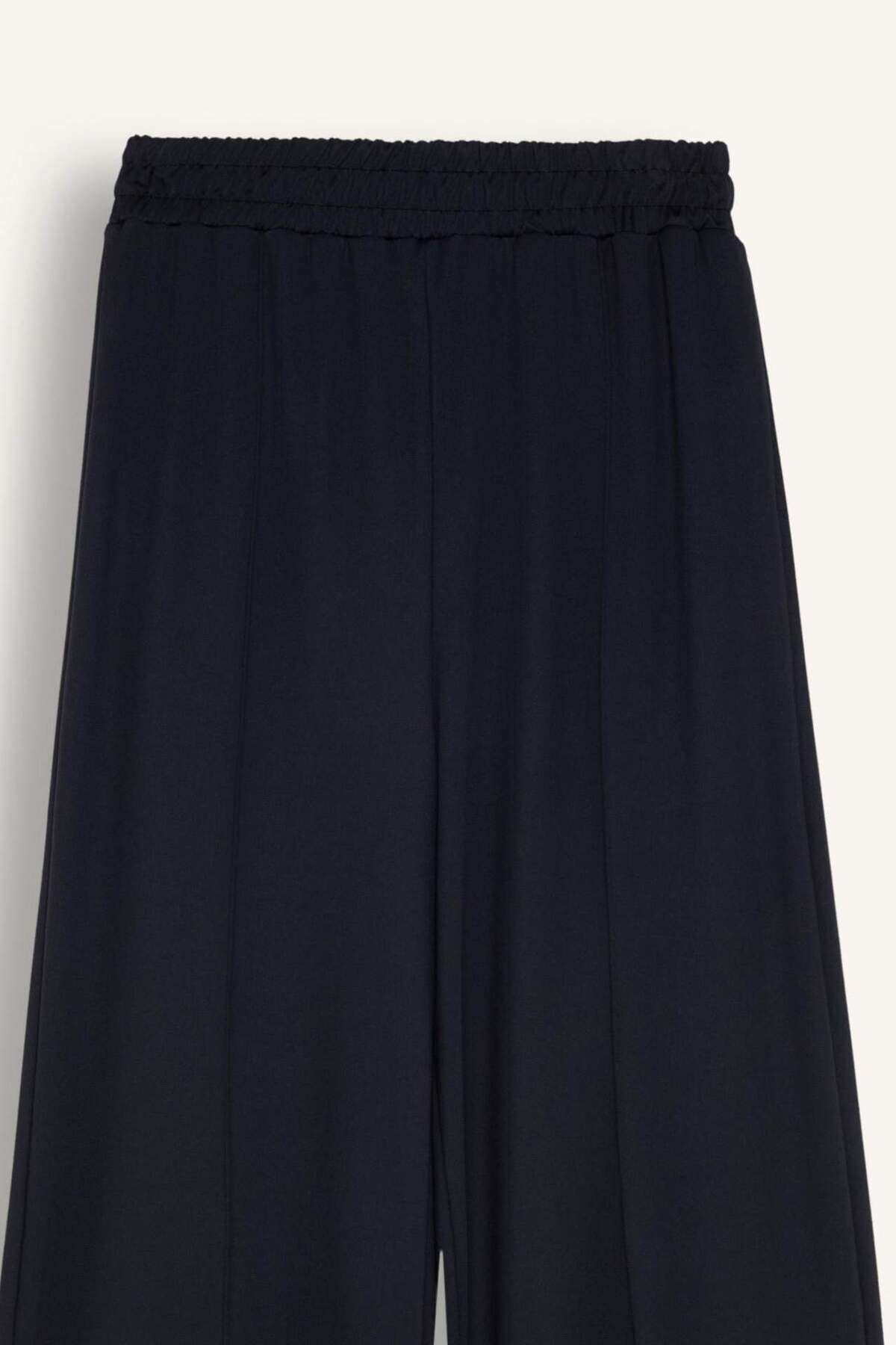 DeFacto-Jogginghose mit weitem Bein und weitem Bein, Basic, einfarbig, elastische Taille, Schnürung E3953AX24WN 7