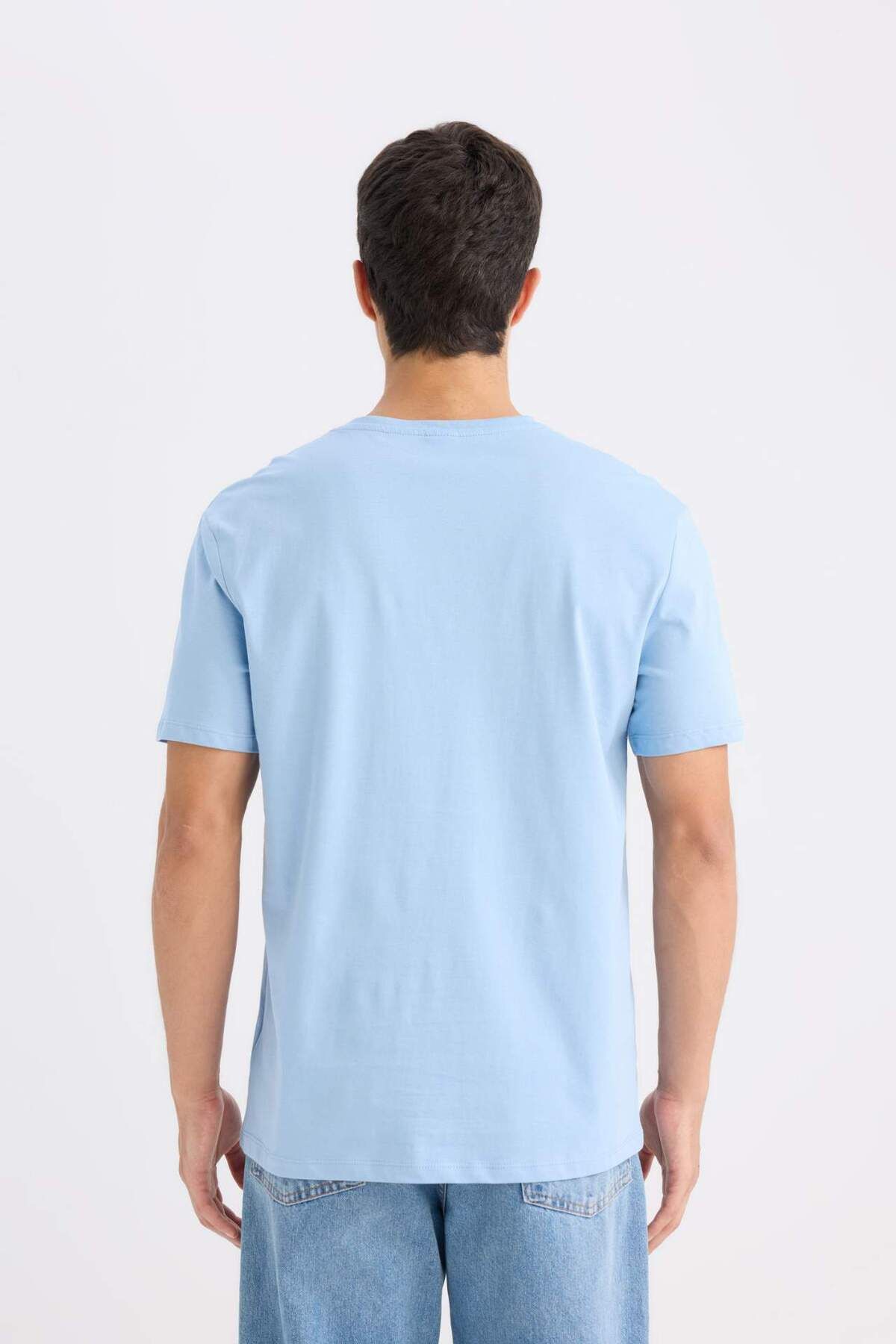 DeFacto-100% bumbac Tricou cu mânecă scurtă, cu decolteu, cu croiala normală, E1091AXNS 6