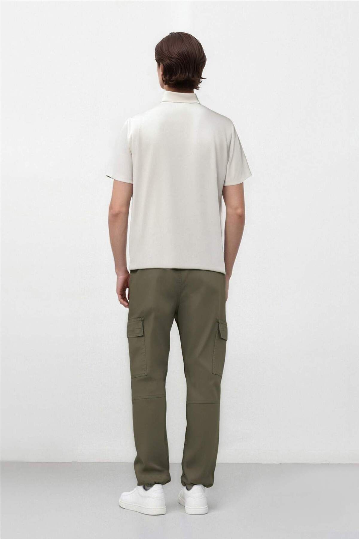 DeFacto-Παντελόνι Jogger Gabardine - Ελαστική μέση, τσέπη Cargo και ελαστικό πόδι E1037ax24wn 7