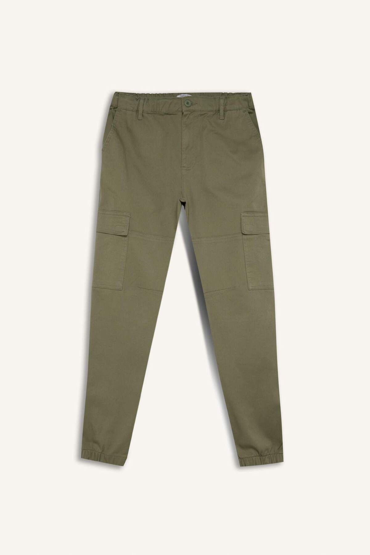 DeFacto-Παντελόνι Jogger Gabardine - Ελαστική μέση, τσέπη Cargo και ελαστικό πόδι E1037ax24wn 8