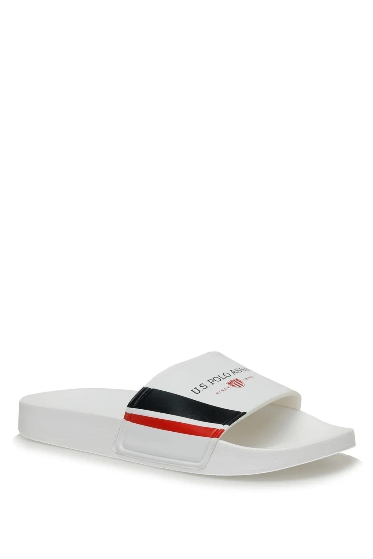 یو اس پولو دمپایی مردانه ویلی سفید پولو آمریکایی