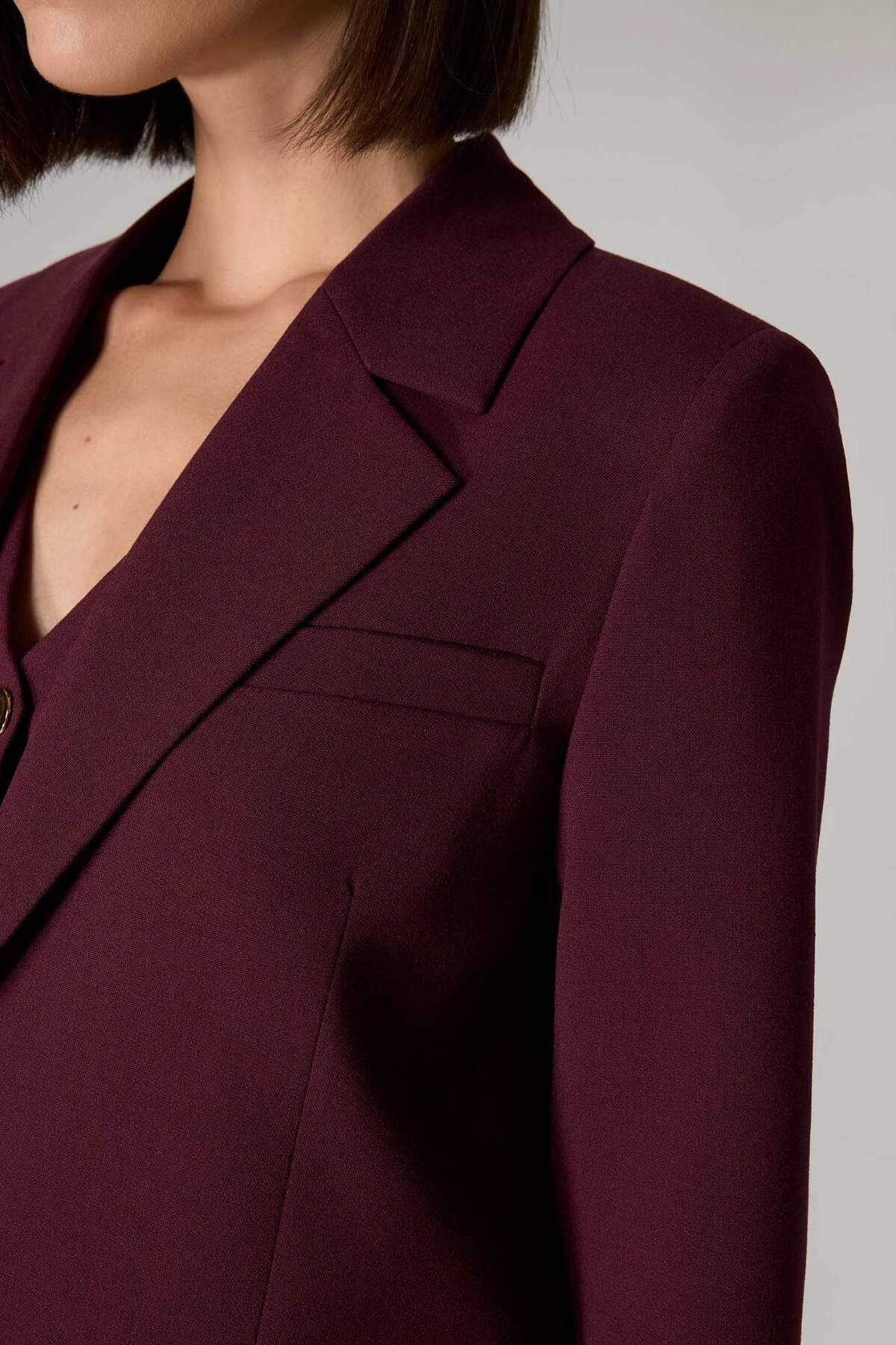 DeFacto-Sorbe X Regular Fit Jacket Lapel Button Blazer Jacket D9924Ax24Au 6