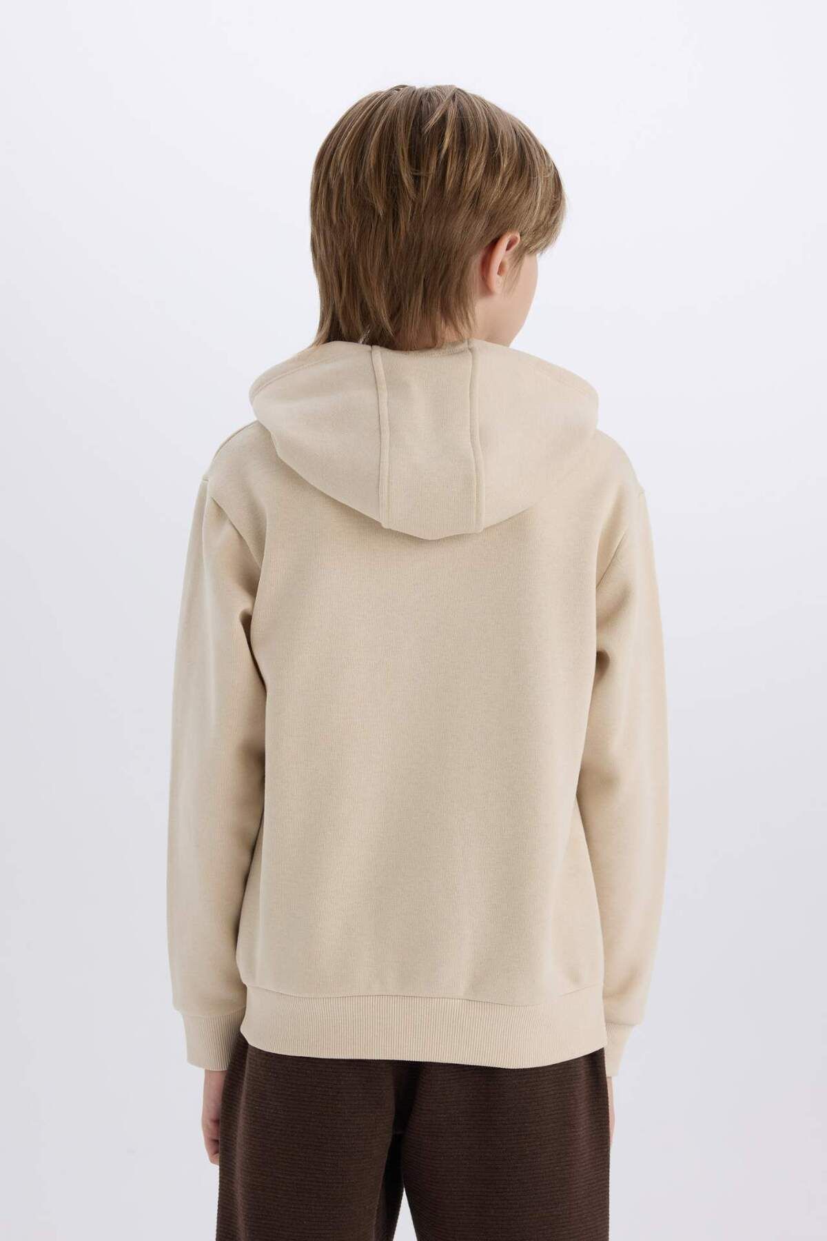 DeFacto-2-Piece Set for Boy - Hooded, Printed Thick Sweatshirt and Elastic Sweatpants E1931A824Cw 6