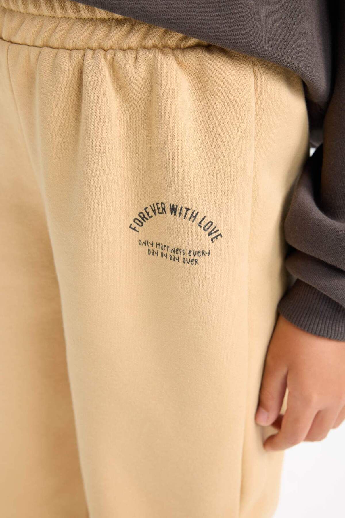 DeFacto-Girl - Printed Elastic Waist Jogger Sweatpants D2295A824Wn 5