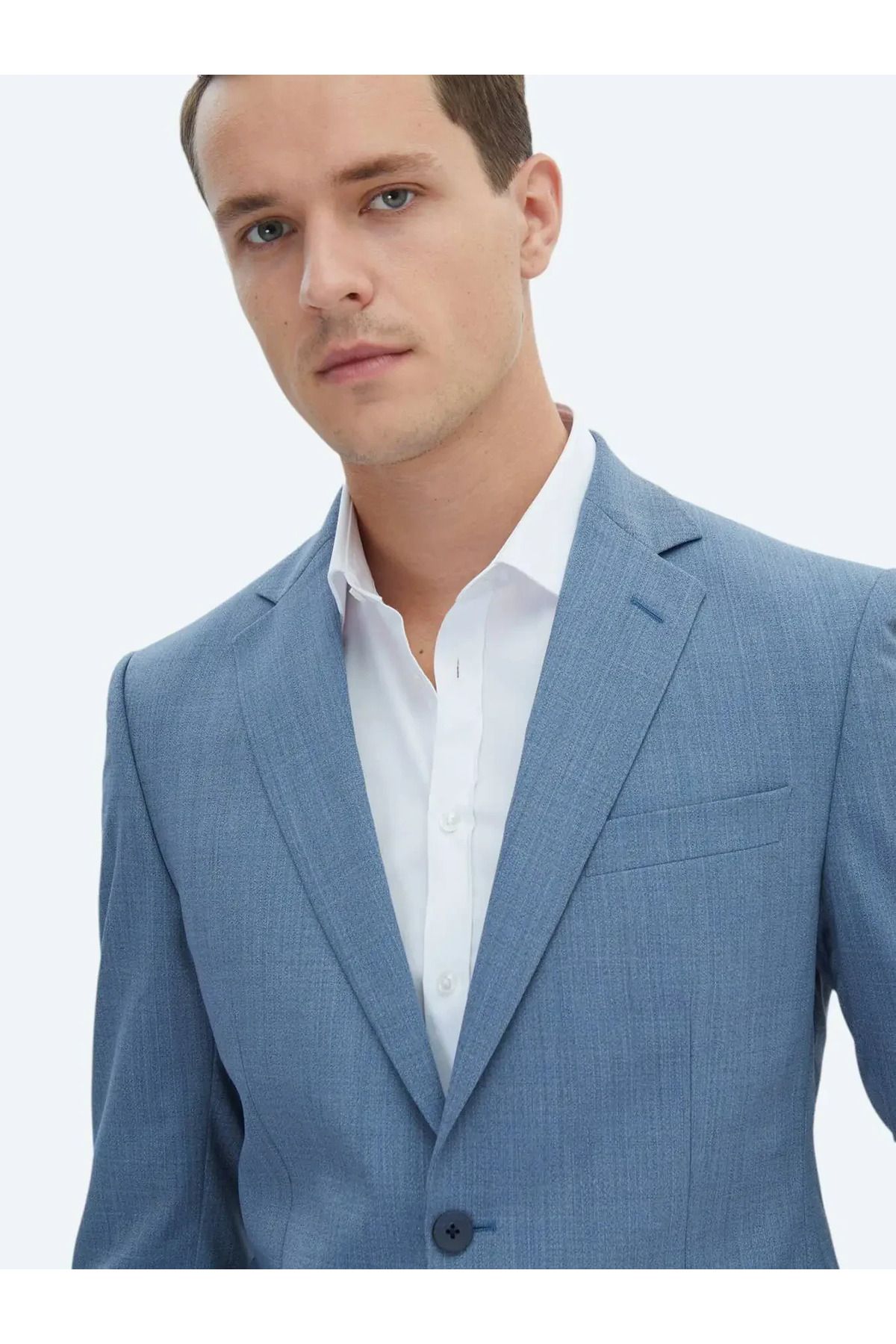 Kip-Blue Micro Fit Wool Blended Suit 4