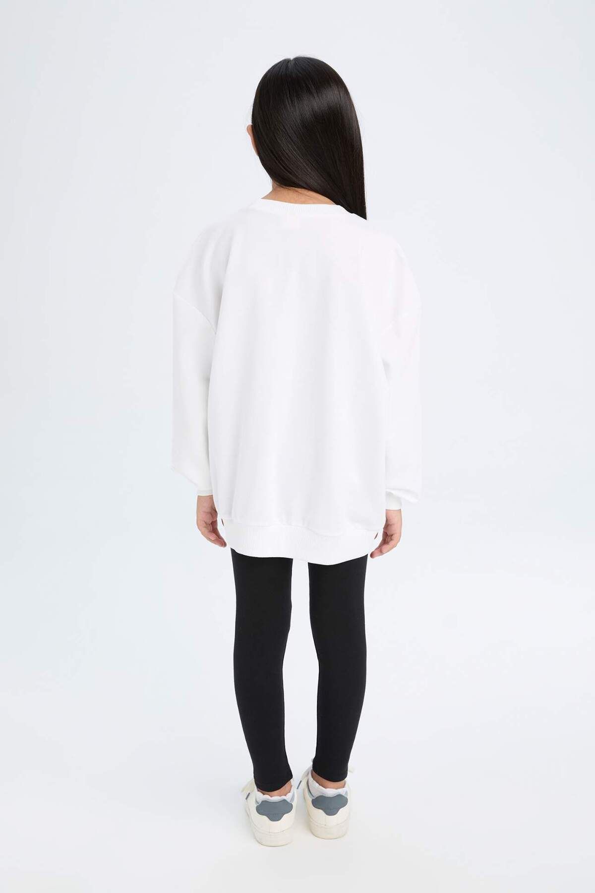 DeFacto-2-teiliges Set für Mädchen, bedrucktes Sweatshirt, lange Leggings D6453a8ns 4
