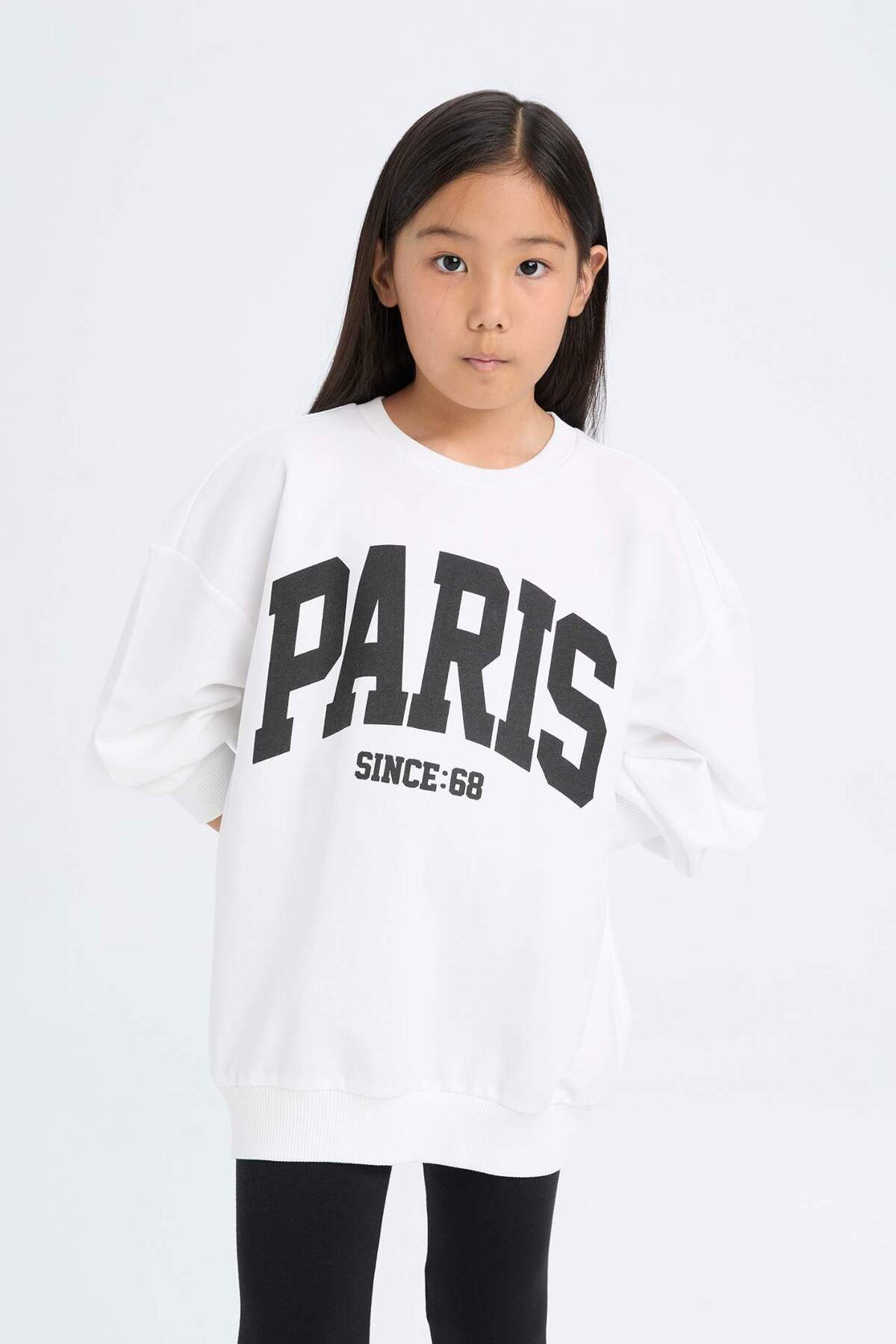 DeFacto-2-teiliges Set für Mädchen, bedrucktes Sweatshirt, lange Leggings D6453a8ns 3