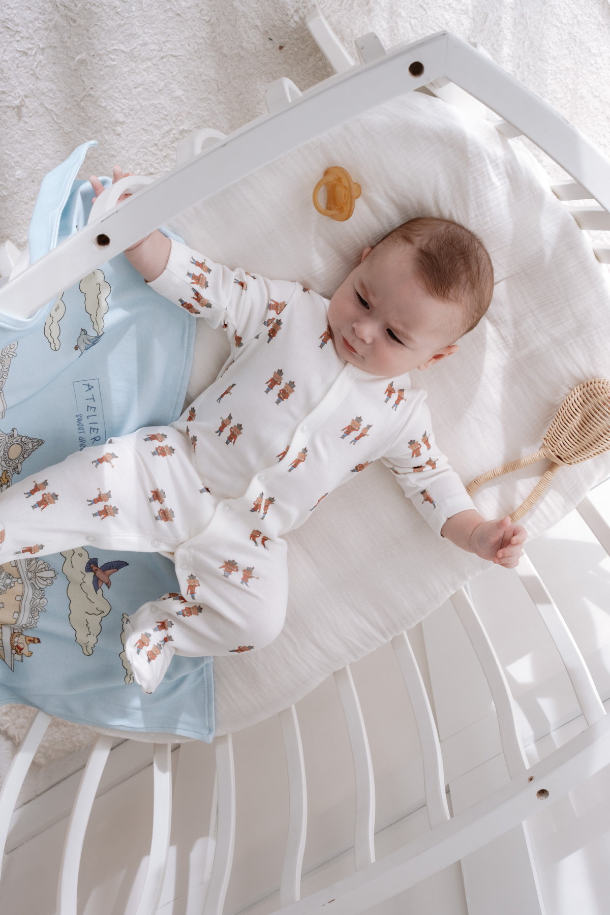 Atelier Babbi %100 Pamuk 4'Lü Yenidoğan Seti - Kurşun Asker fotoğrafı 2 (önizleme)