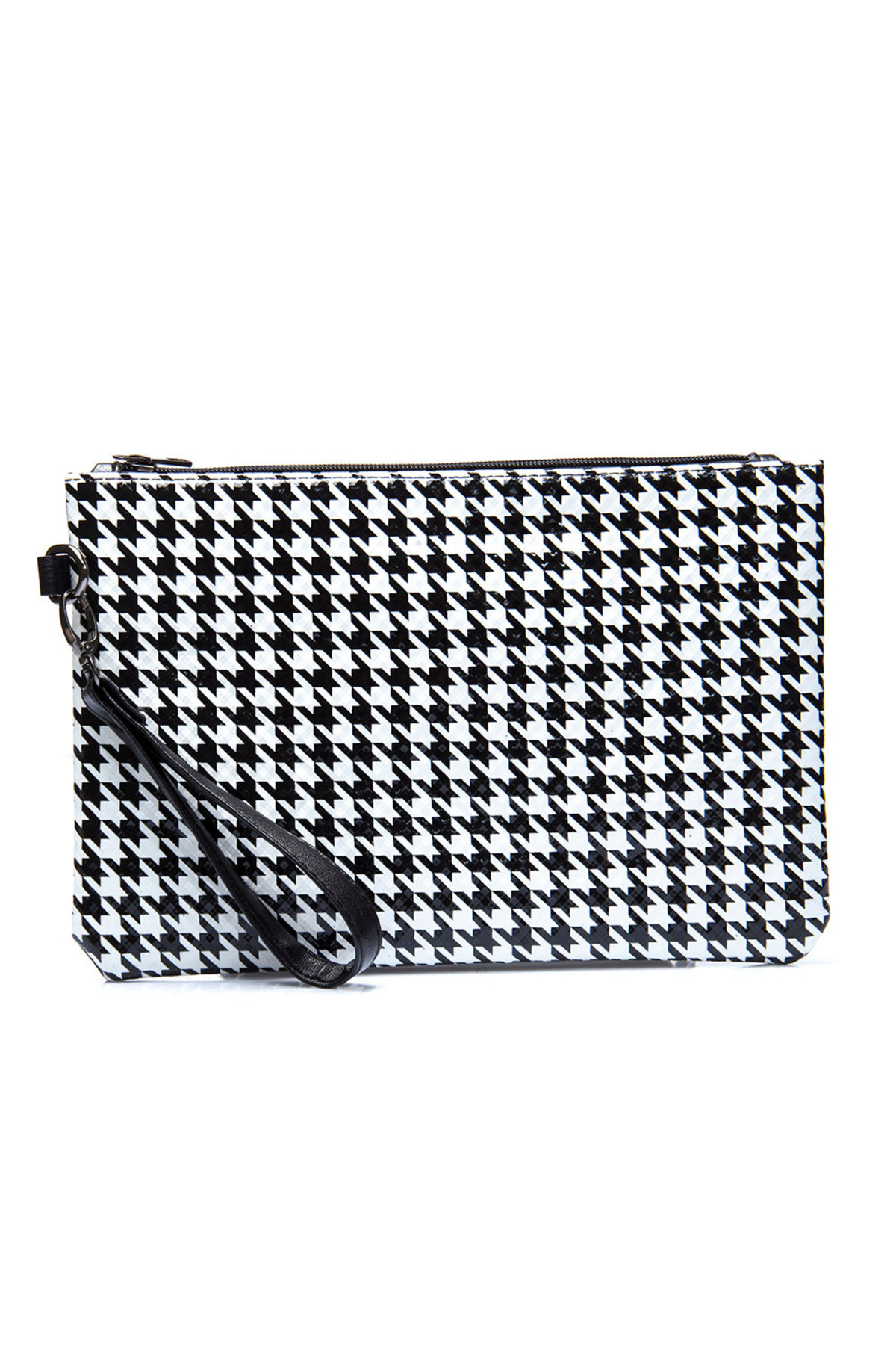 Capone Outfitters-Γυναικεία τσάντα Clutch με σχέδιο Paris Houndstooth 4