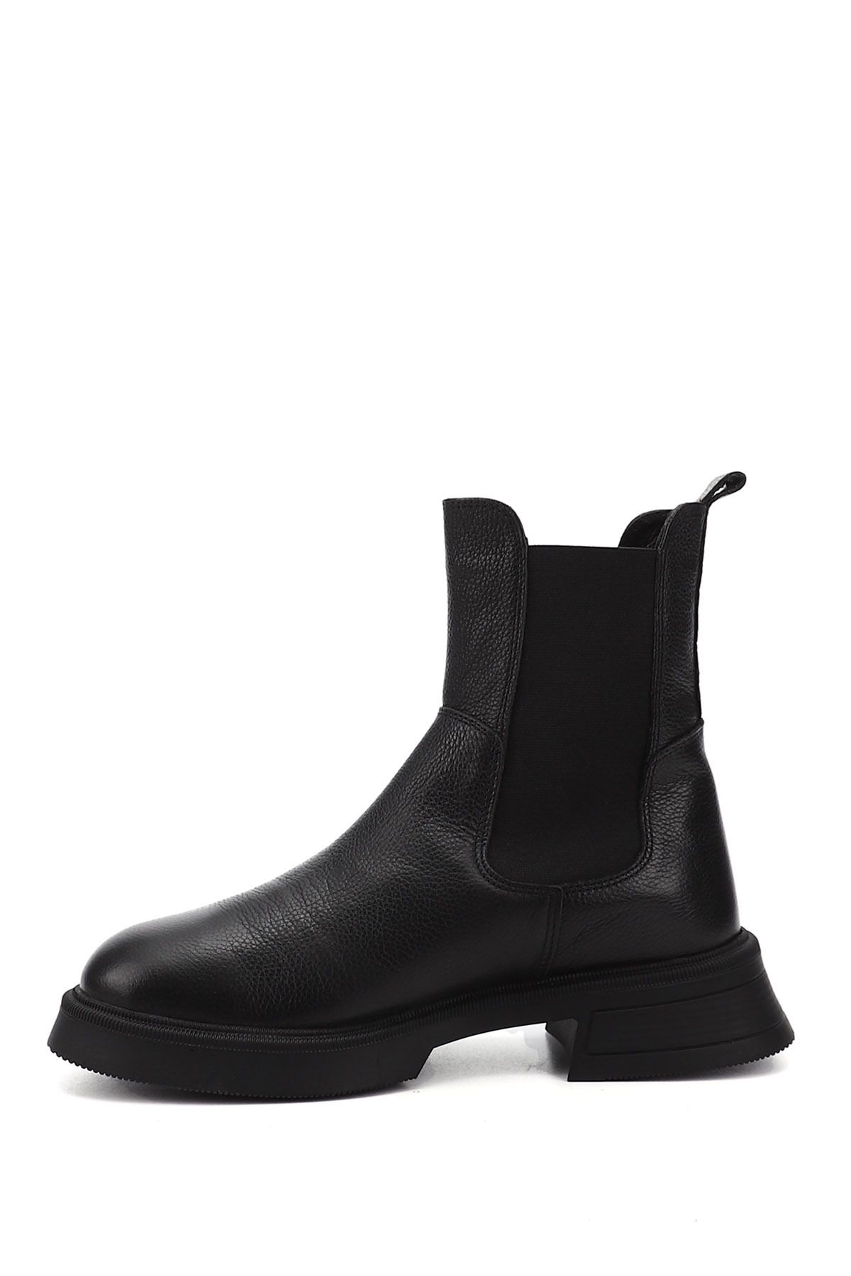 GÖNDERİ(R)-Women / Girls Black Floater Thick Sole Genuine Leather Chelsea Boots 4