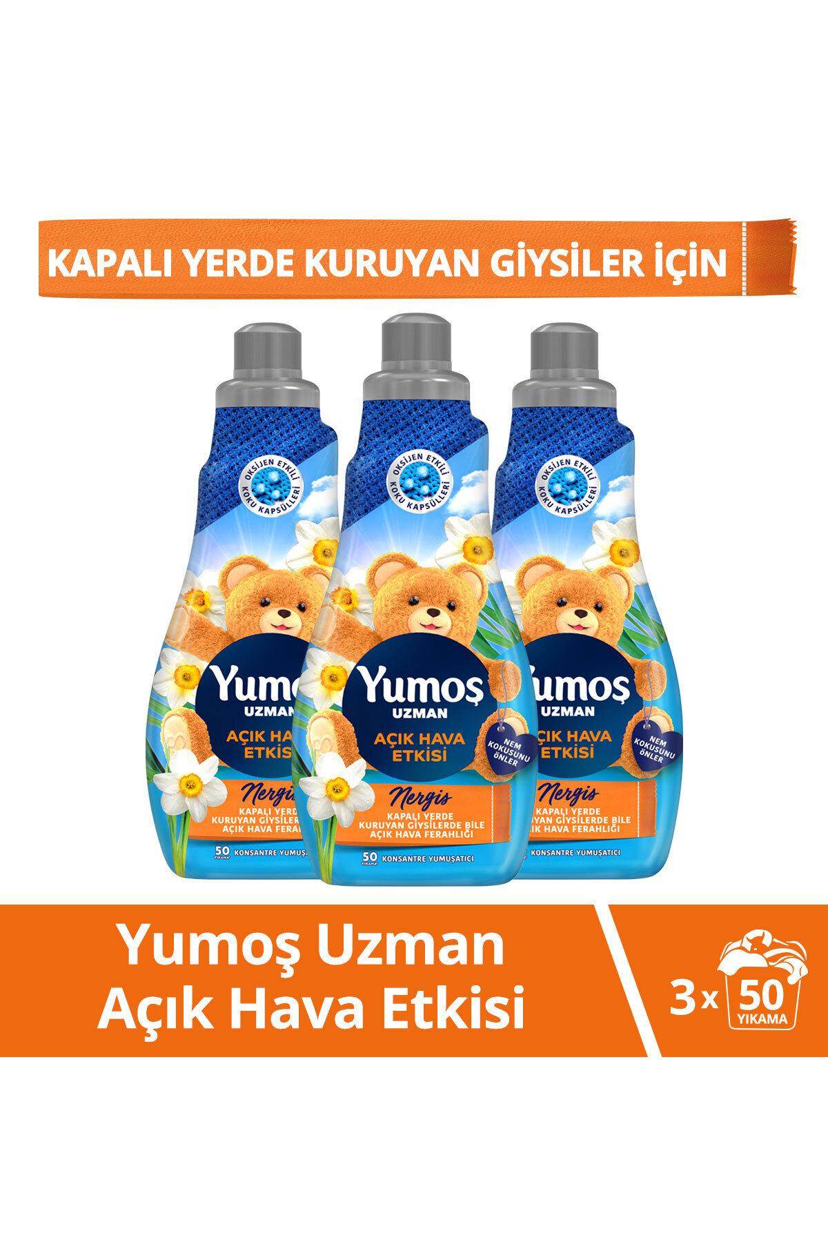 Yumoş Uzman Açık Hava Etkisi Konsantre Yumuşatıcı 1200 ml x3