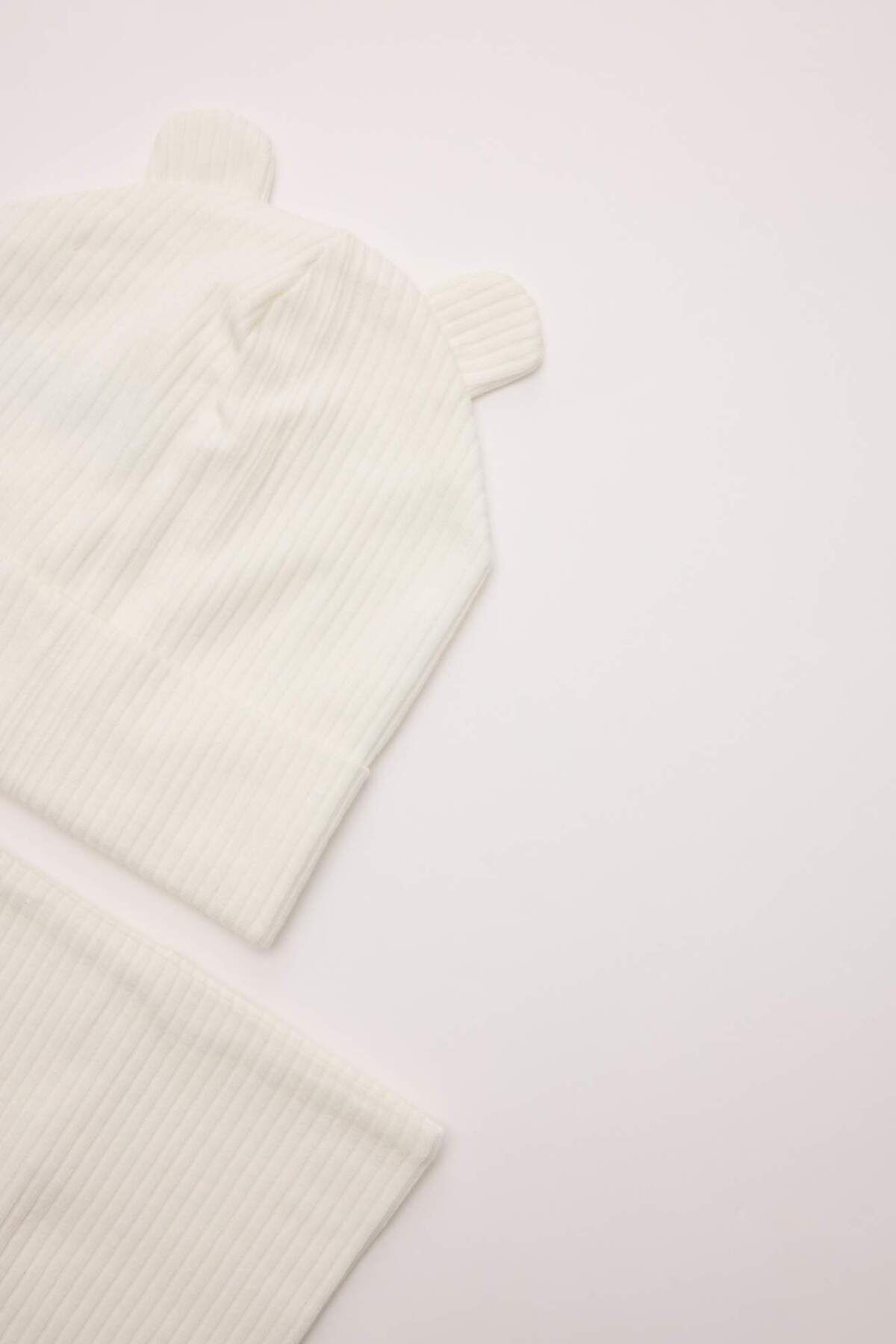 DeFacto-2-teiliges Set für Babys, Mädchen, gerippt, Camisole, Mütze, Halskragen, C8174a524wn 2