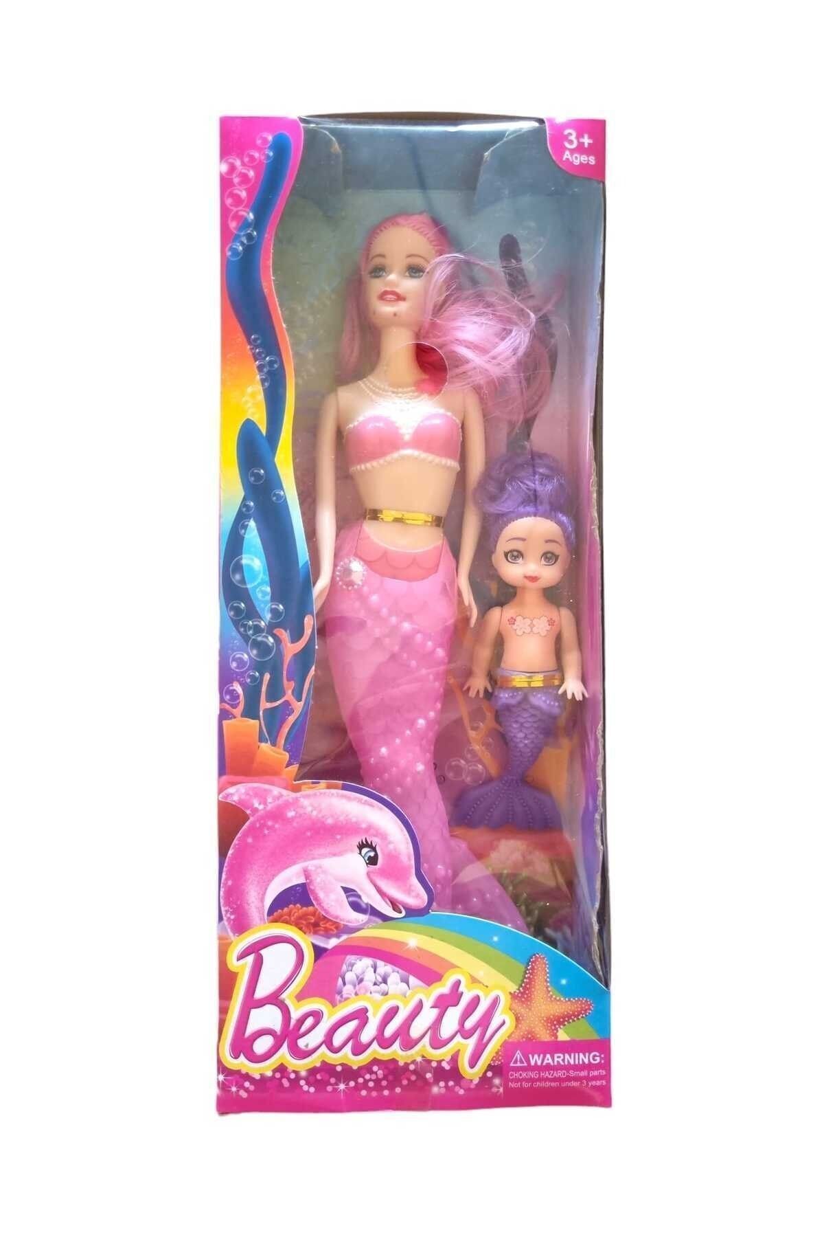 TURKAFONE 1 Adet Işıklı Deniz Kızı 33 Cm ; Yavrusu 14 Cm Denizkızı Set fotoğrafı 2 (önizleme)