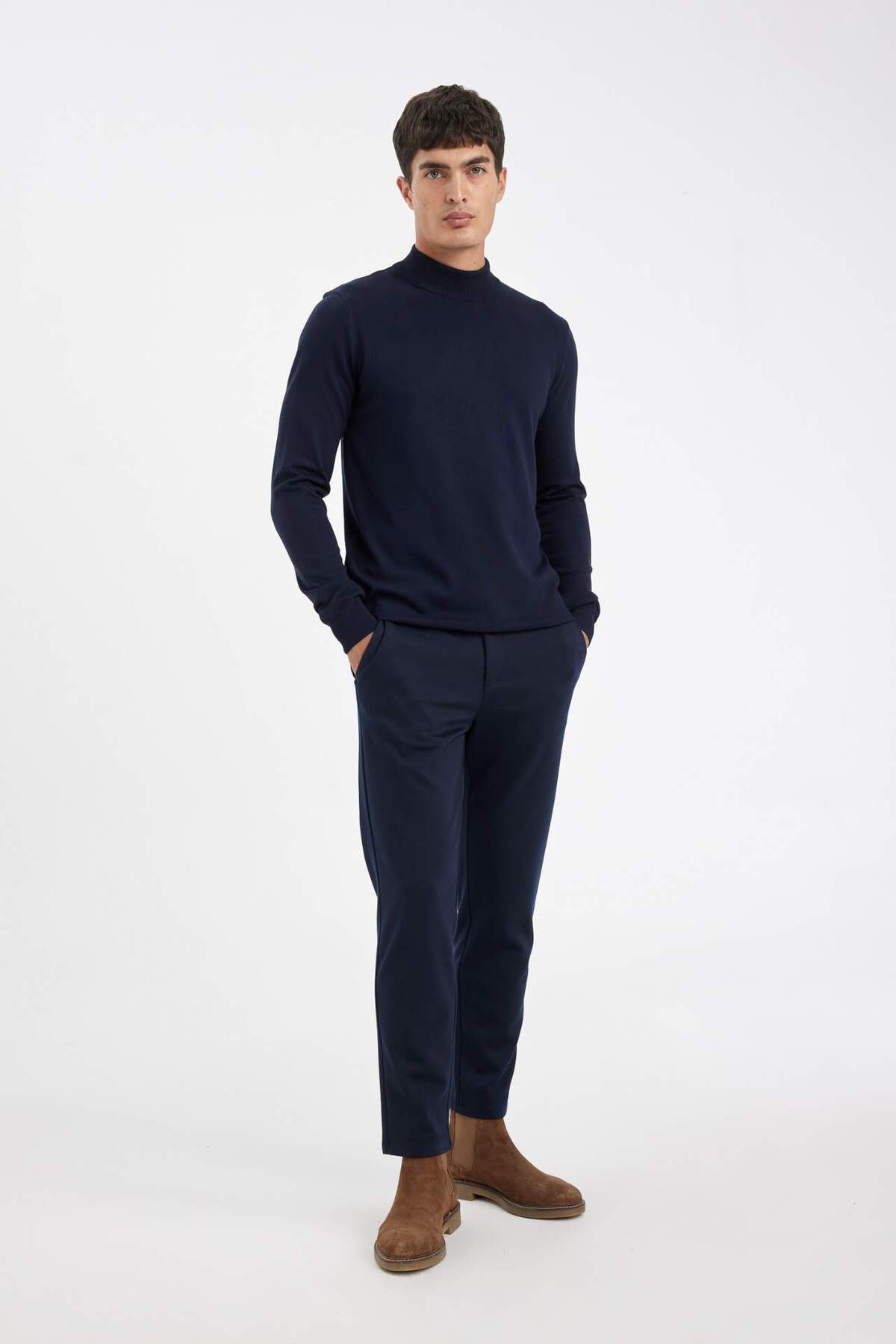 DeFacto-Jogger Summer Fabric Pants Basic Straight Leg with Pockets D3695Ax24Au 3