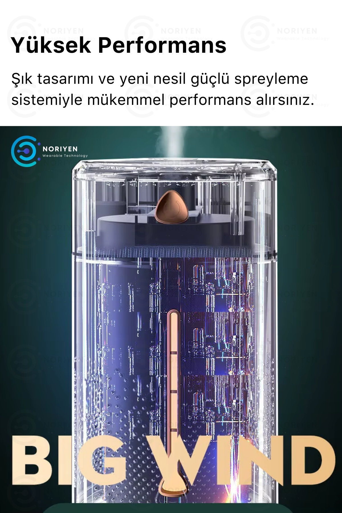 Yeni Nesil Negatif İyon Büyük 1000 ML Ultrasonik Hava Nemlendirici Lüks Buhar Makinesi Aroma Difüzör