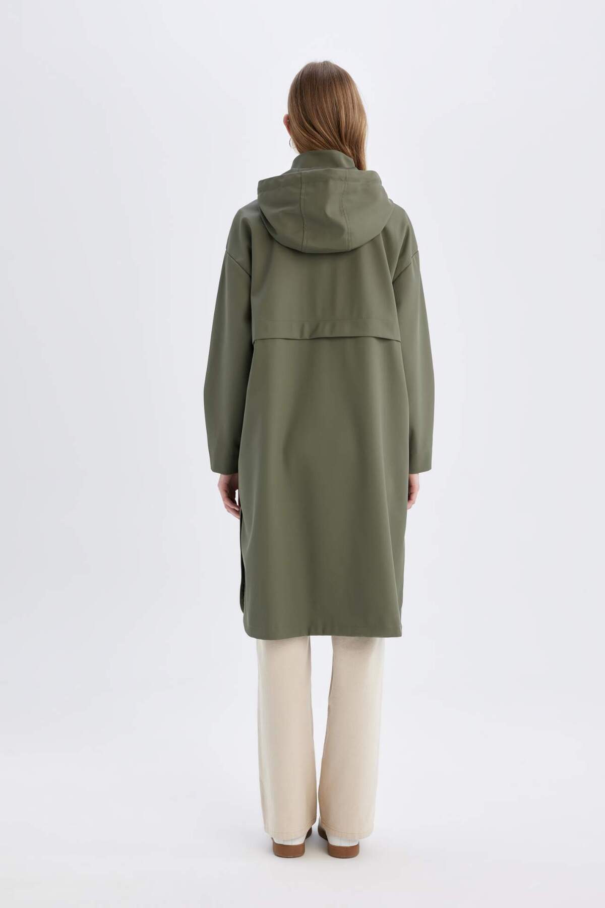 Defacto  Su Geçirmez Relax Fit Kapüşonlu Yağmurluk - Görsel 7