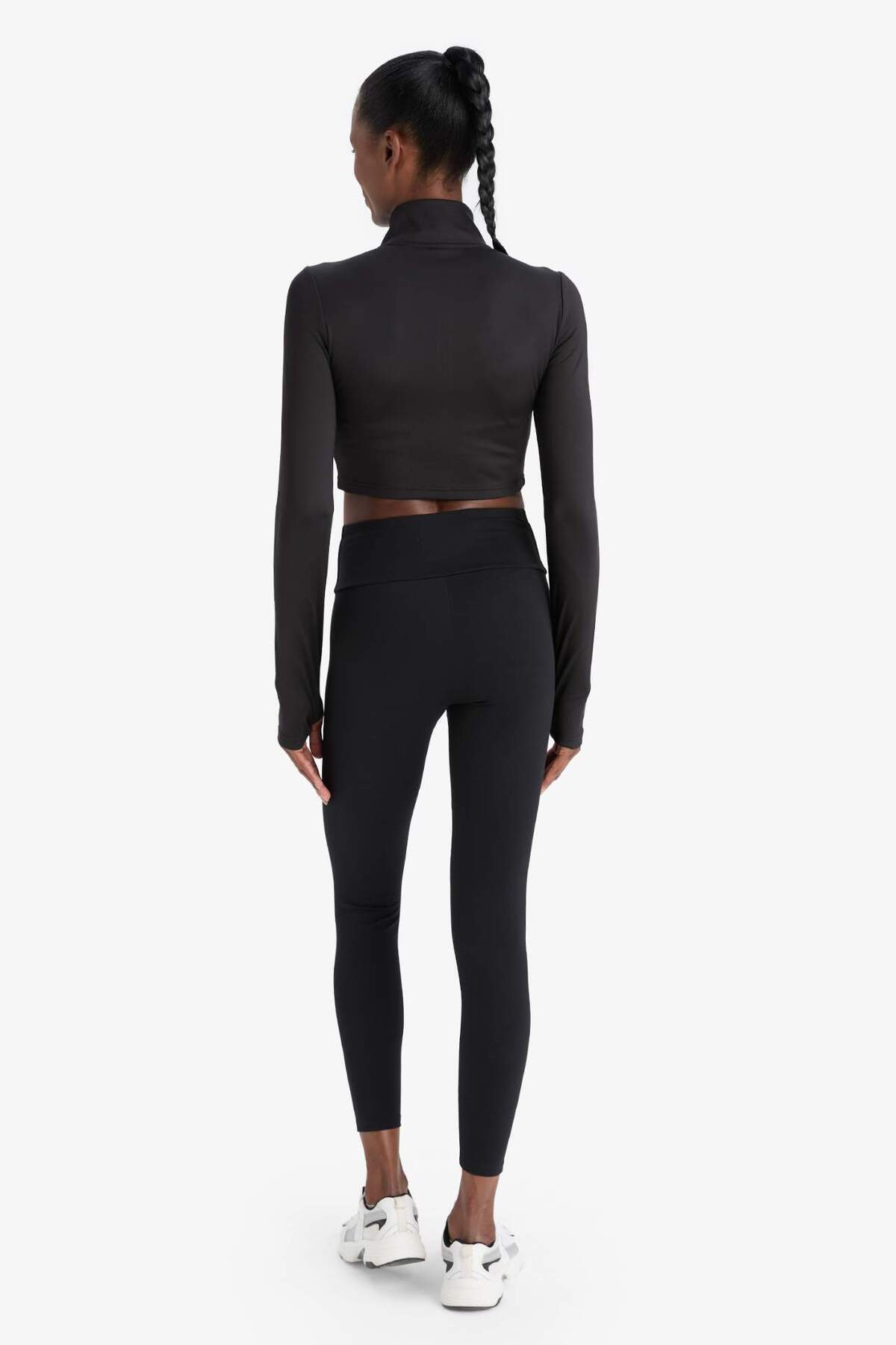 DeFacto-DefactoFit Hochtaillierte Bauchformende Taillenhüftende Elastische Premium Sportleggings C4564AX24AU 7