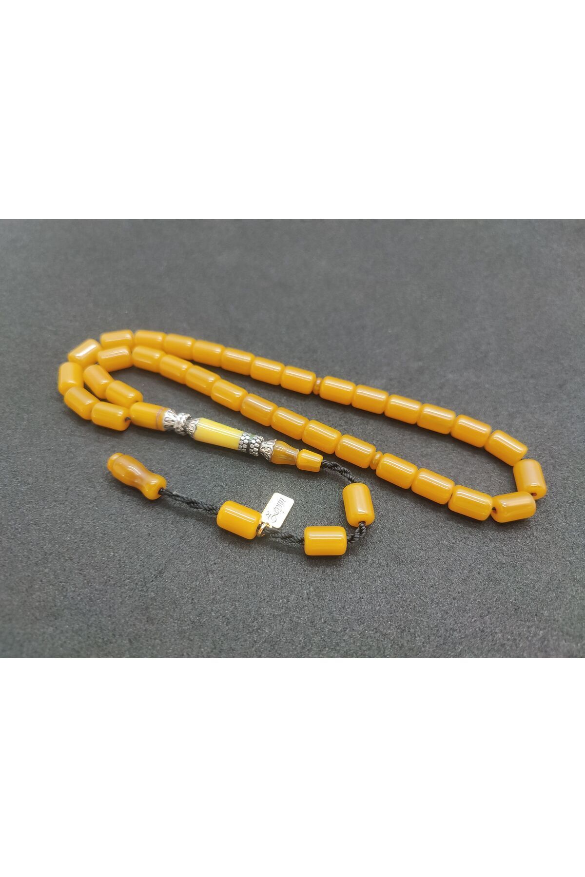 İskeçe Exclusive-Zeyn Master Work Double Sanding Double Polish Hand Boy Silver Nakkaş Squeeze Amber Certified 7506 3