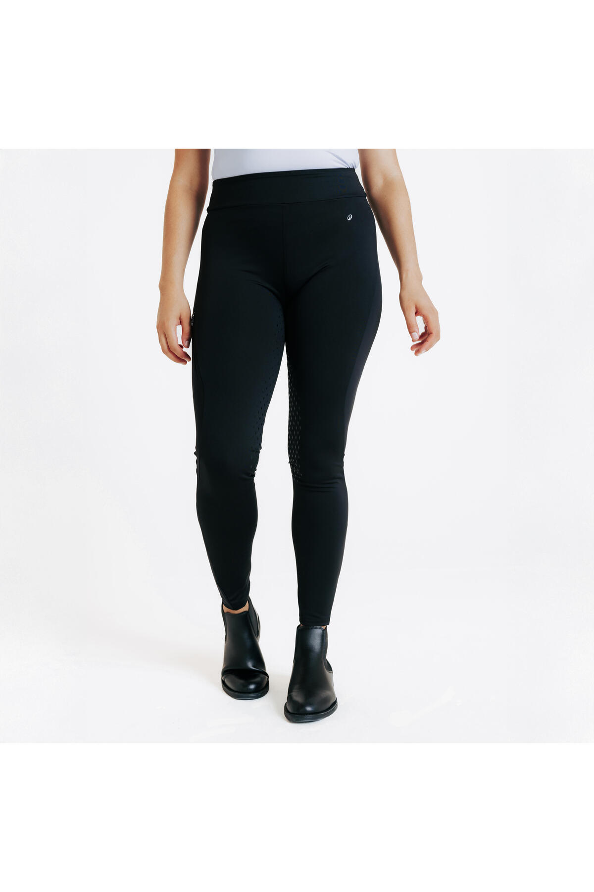 Fouganza Women's Equestrian Tights - Black - 500