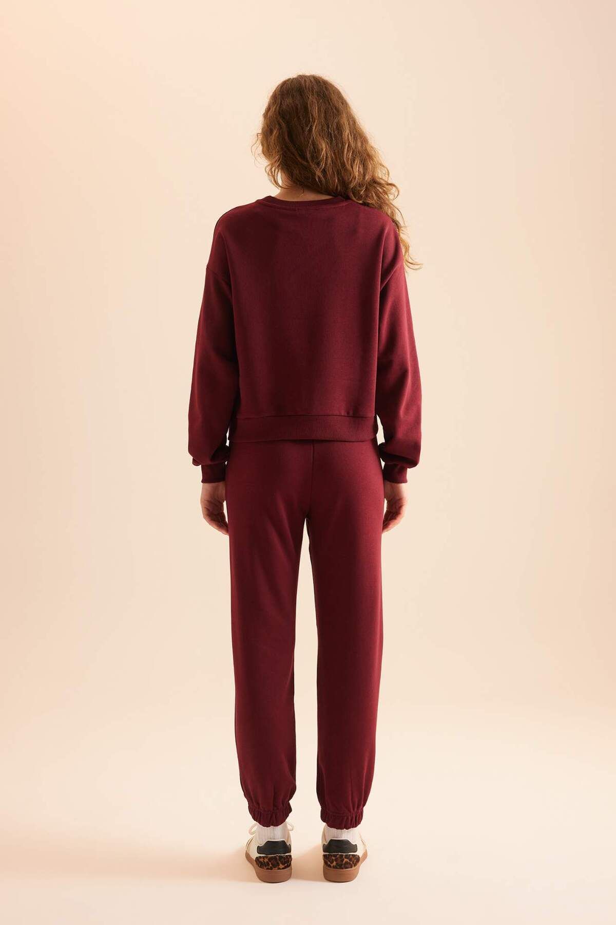 DeFacto-Regular Fit Regular Fit Basic Thick Fleece Σετ φόρμας D8022axns 5