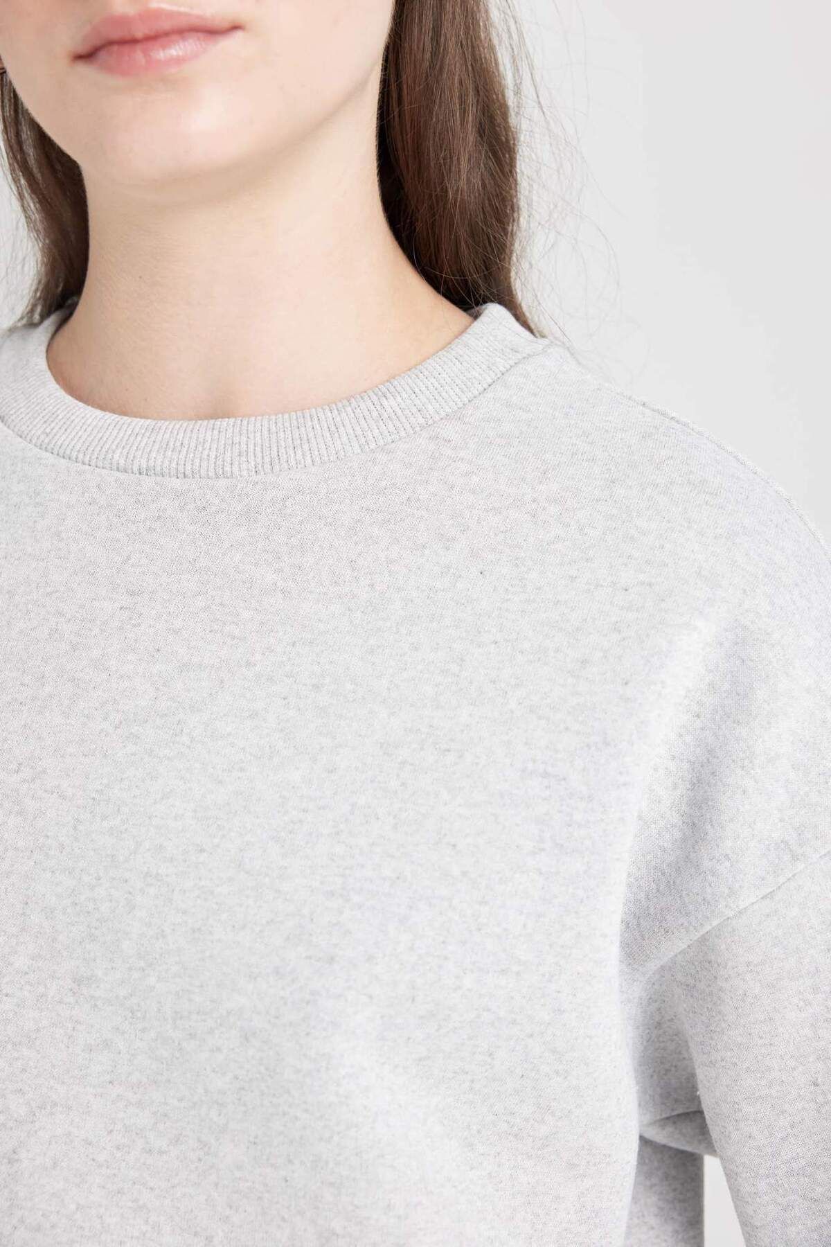 DeFacto-Regular Fit Regular Fit Basic Gruby polarowy dres wewnętrzny D8022Axns 8