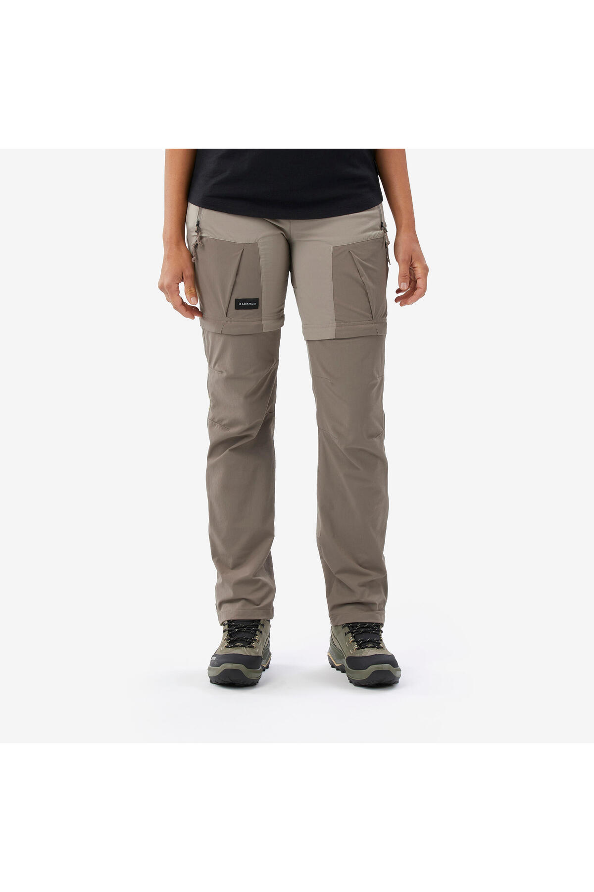 Simond Kadın Outdoor Trekking Modüler Pantolon - 2'si 1 Arada - Bej - MT500