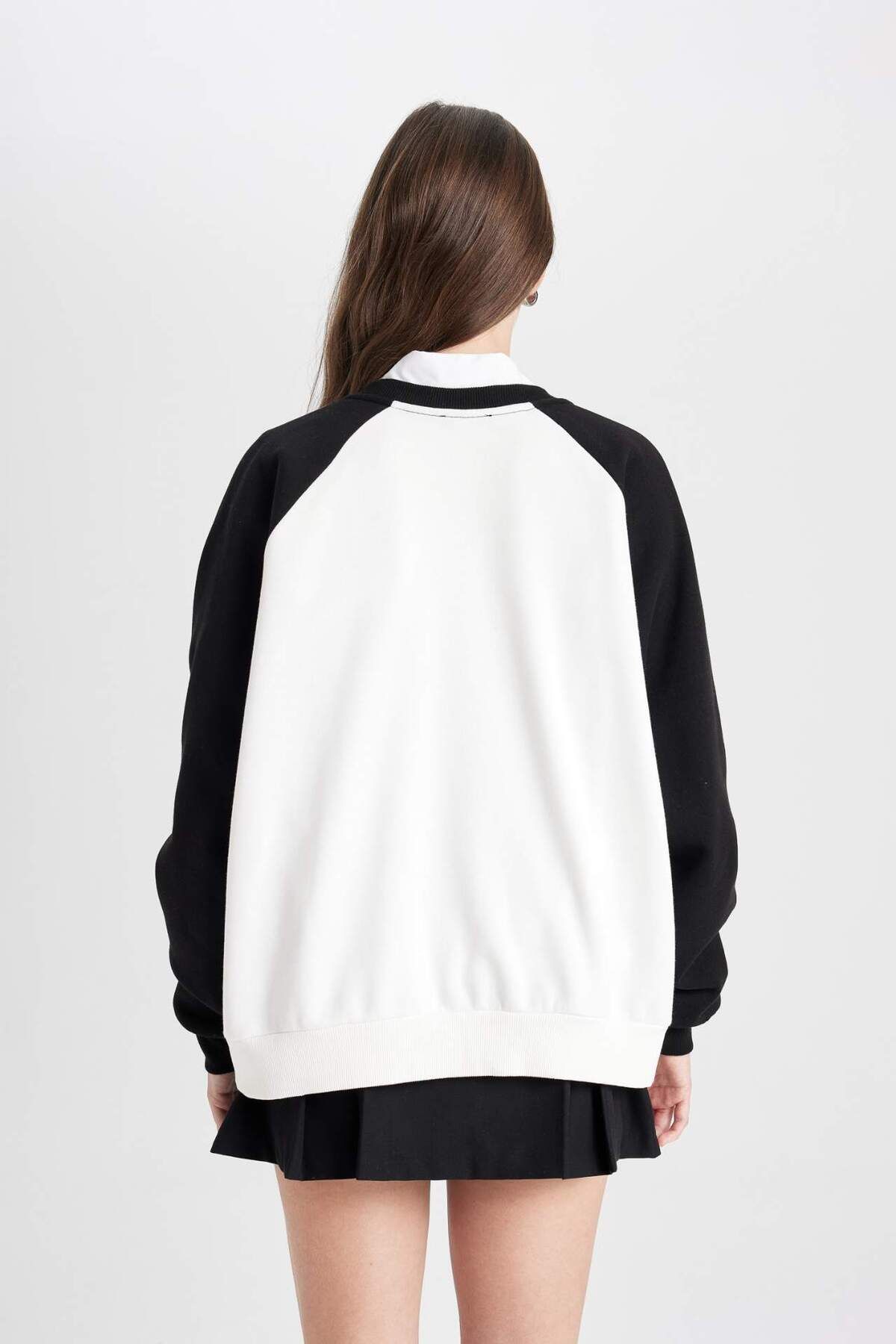 DeFacto-Coool Loose Fit Sweatshirt mit Farbblock-Aufdruck und Rundhalsausschnitt 3184901 6