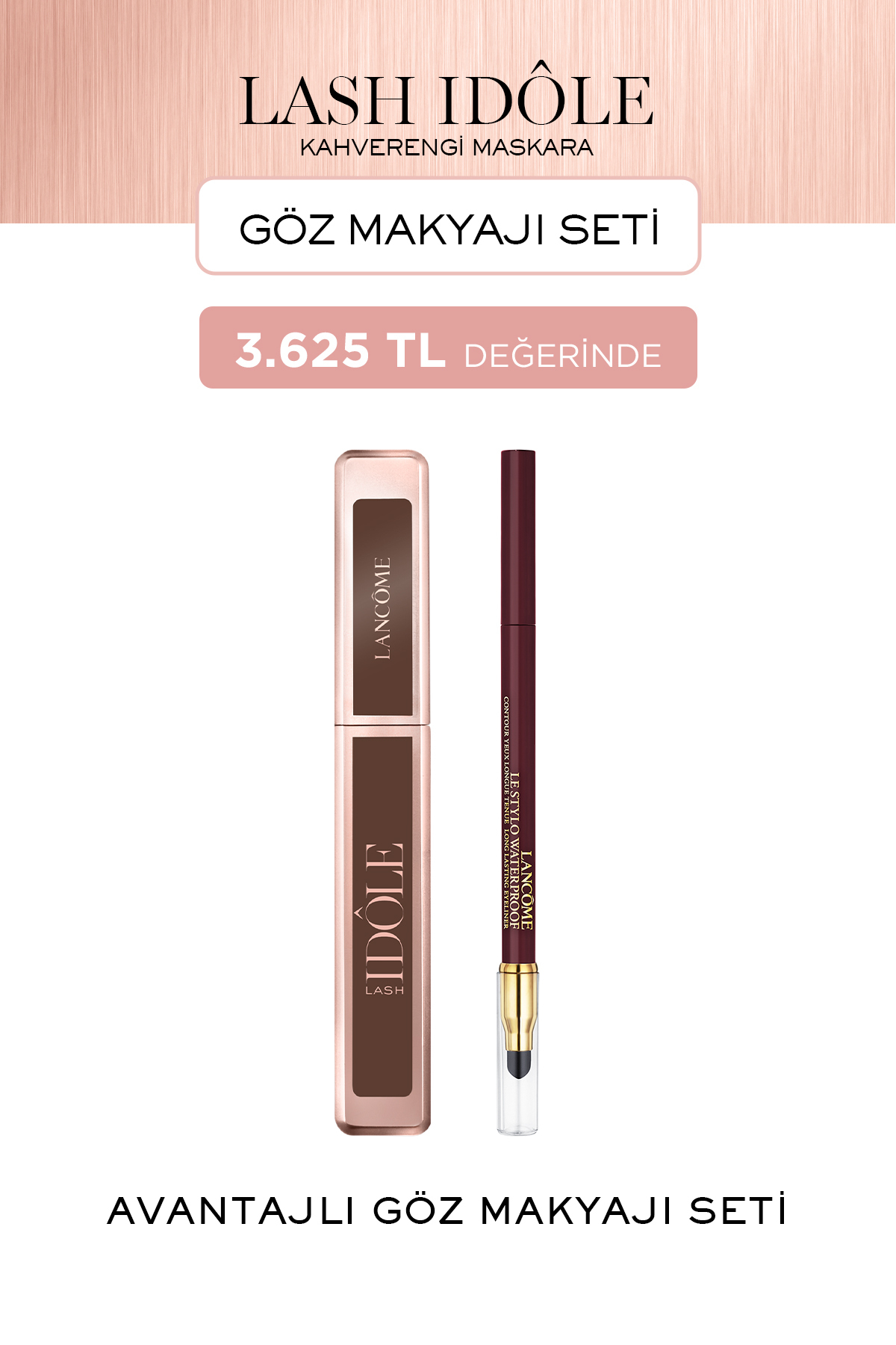 Lancome Lash Idole Kahverengi Maskara & Göz Kalemi Makyaj Seti 7829999999207 - Fiyatı, Yorumları