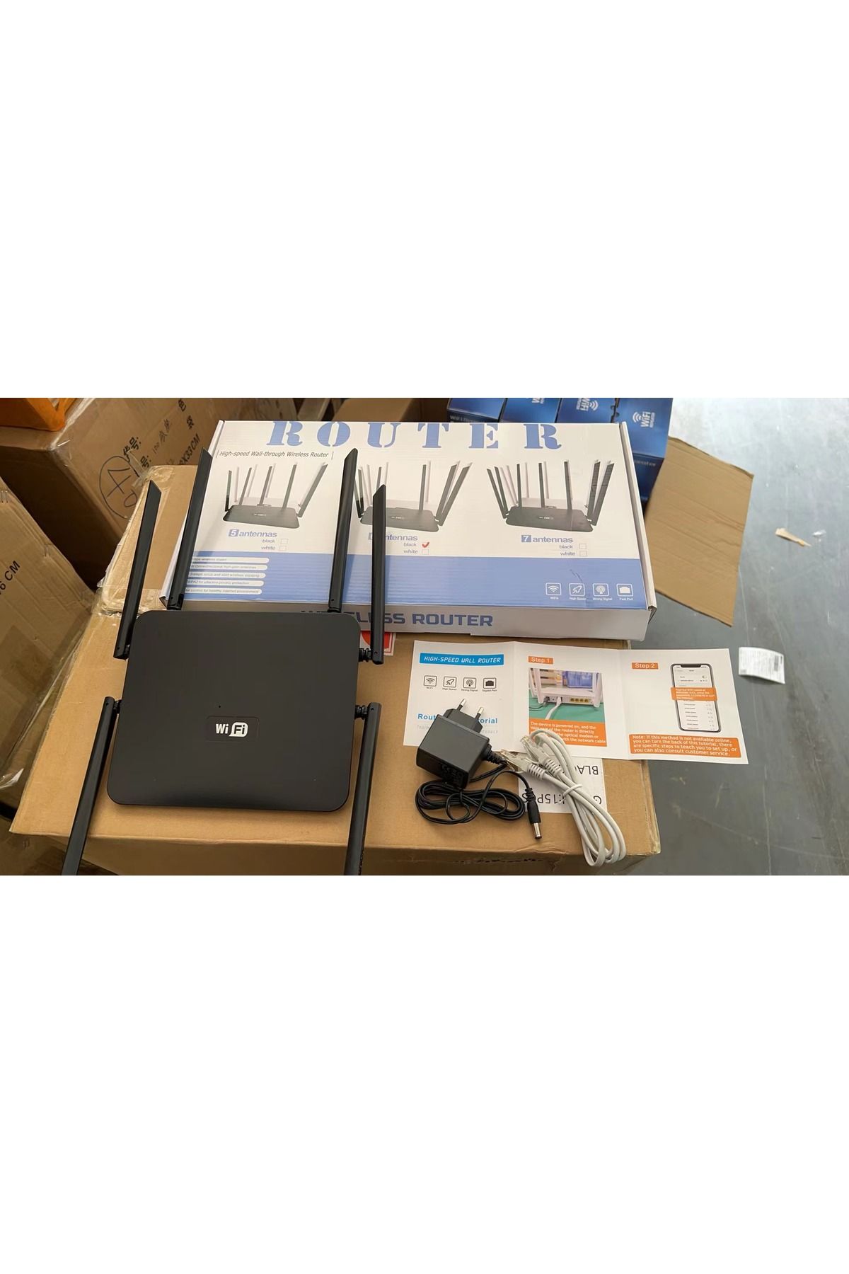 arvada-Router wireless NBKEY MK1200 , 6 antene, 1000Mbps Full Gigabit, Dual Band 2.4G&5G, protocol 802.1 6
