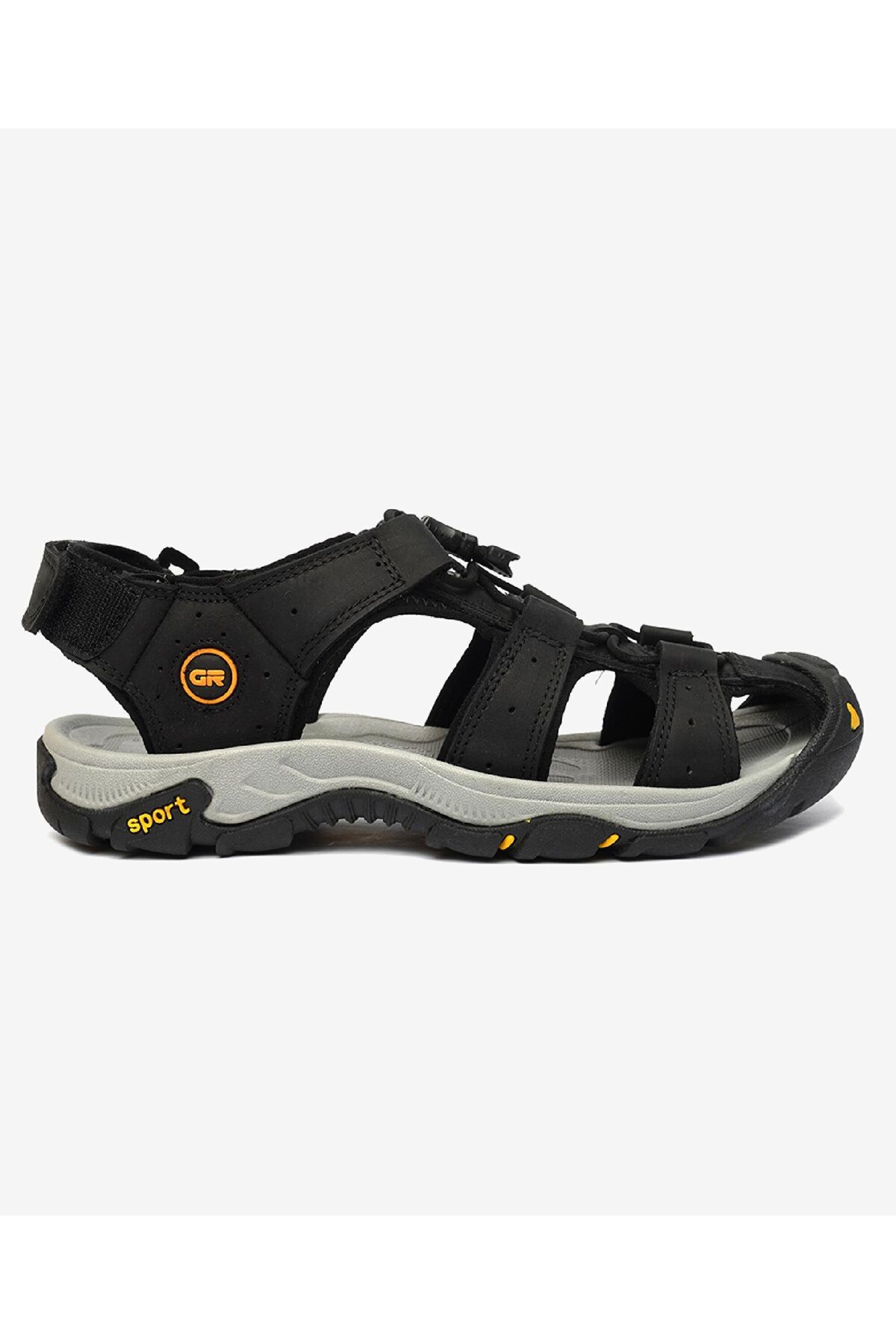 Greyder  Kadın Siyah Gri Hakiki Deri Sandalet 4Y2CS30641