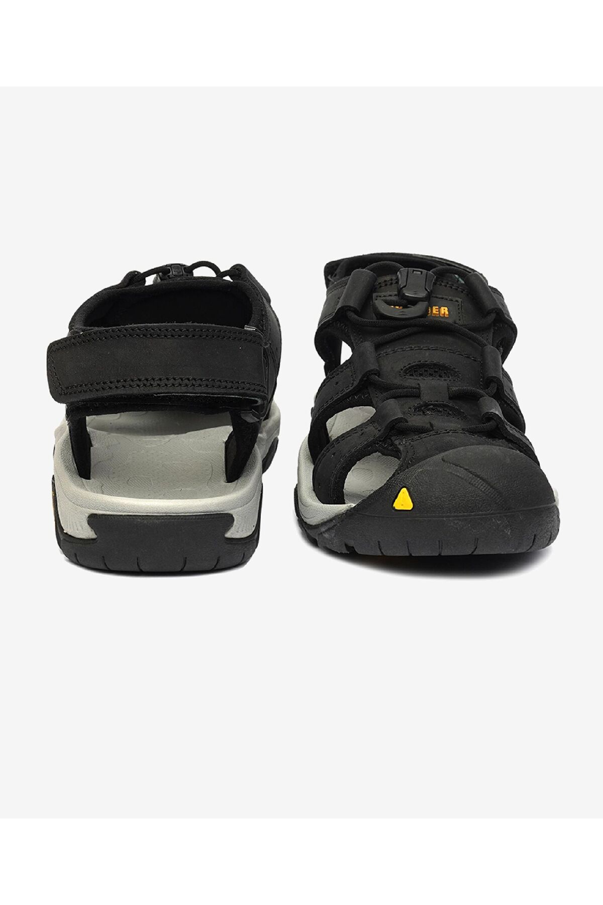 Greyder  Kadın Siyah Gri Hakiki Deri Sandalet 4Y2CS30641 - Görsel 7