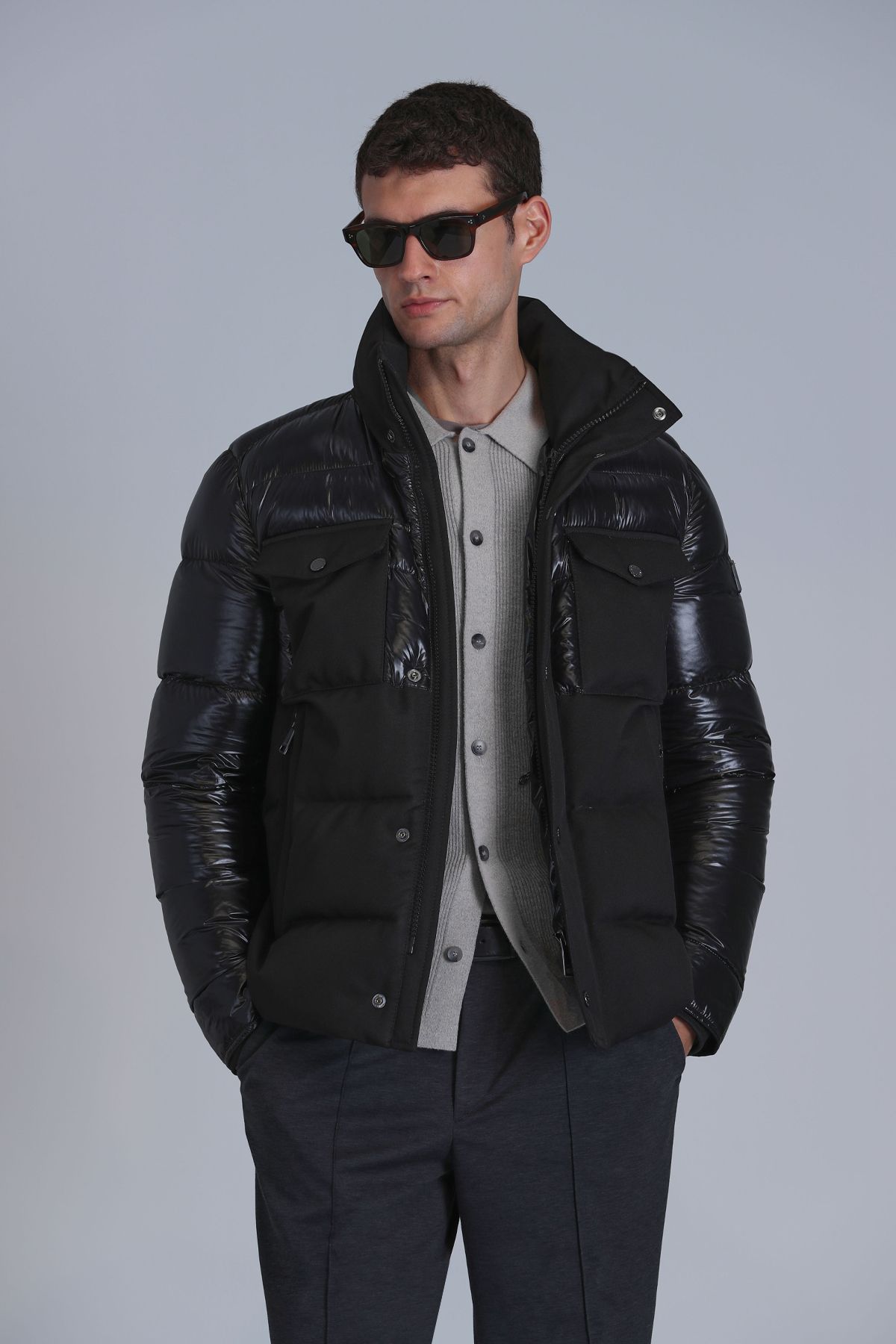 Lufian-Palton bărbătesc Genius Goose Feather Negru 5