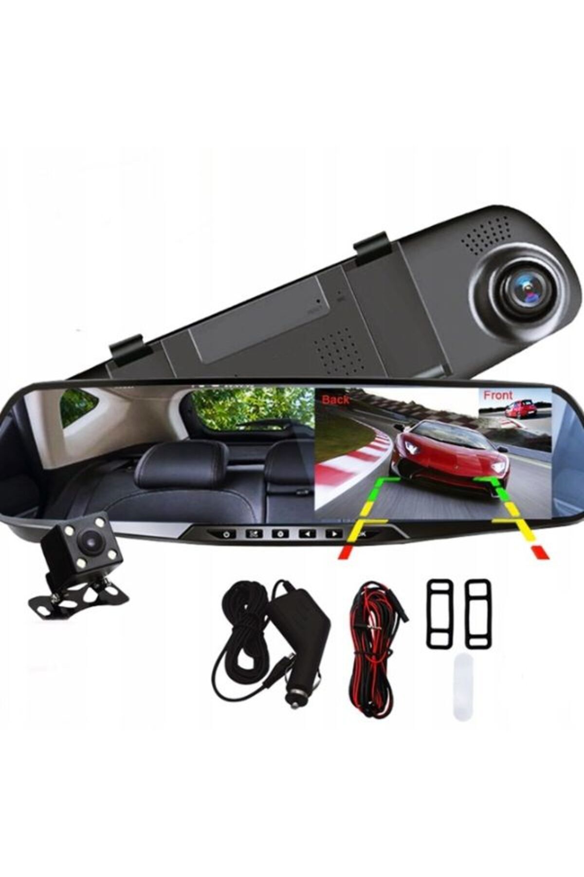 Mercaton-Rearview mirror with Full HD reversing camera, 4.3" LCD, motion, sound, impact detection 8