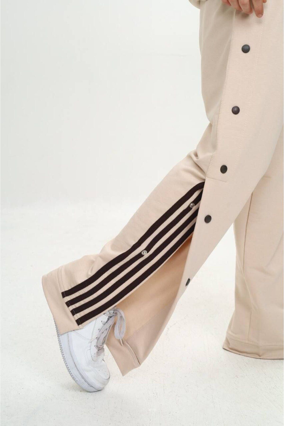 Pantulux-Unisex Snap Fastener Λεπτομερές 100% βαμβακερό 2 νήματα Oversize Bottom-Top Σετ αθλητικής φόρμας – Αθλητικά ρούχα-299 5