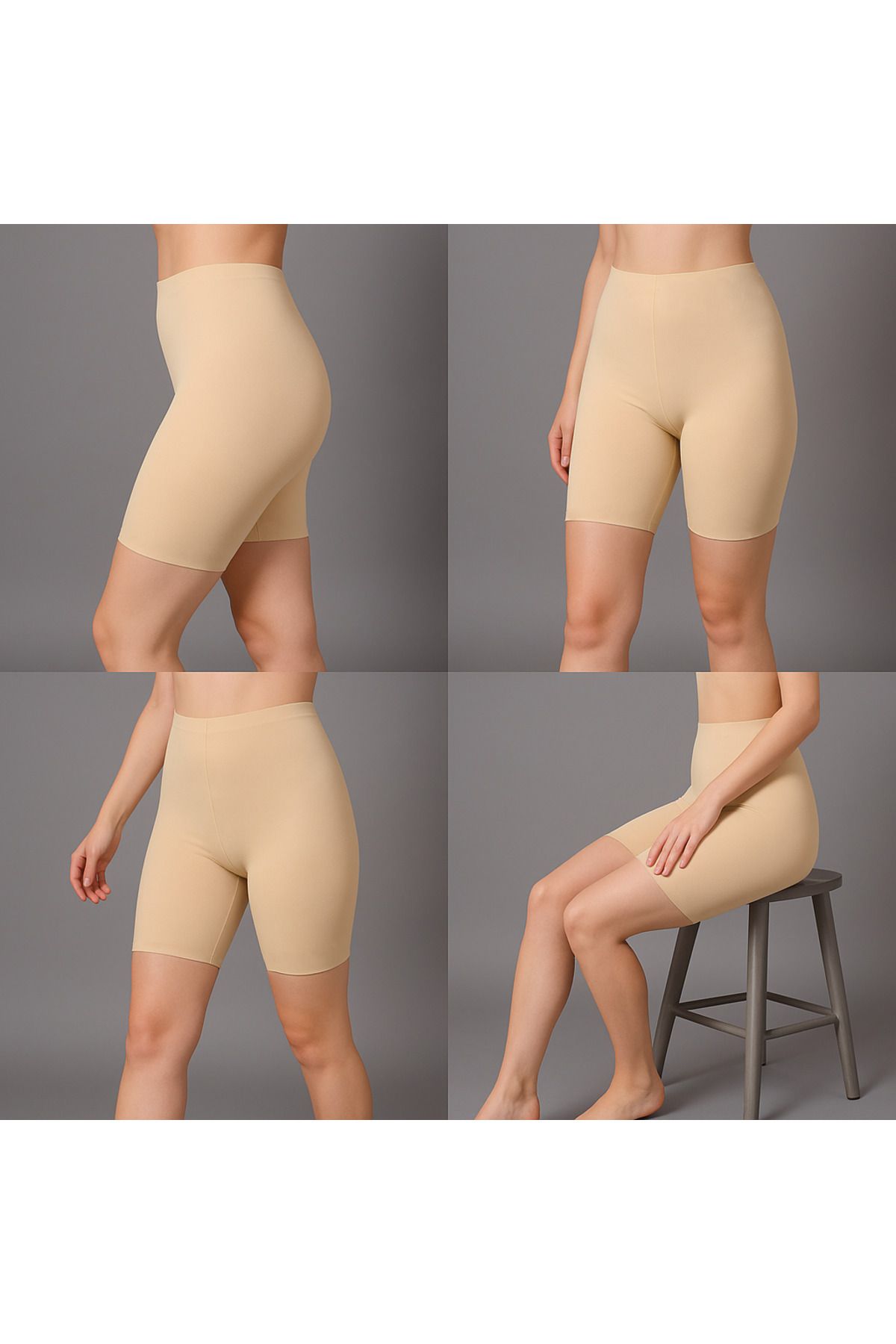 crıtıcman-High waist structure with Shaping / Sculpting effective laser cut non-marking hem shorts 3