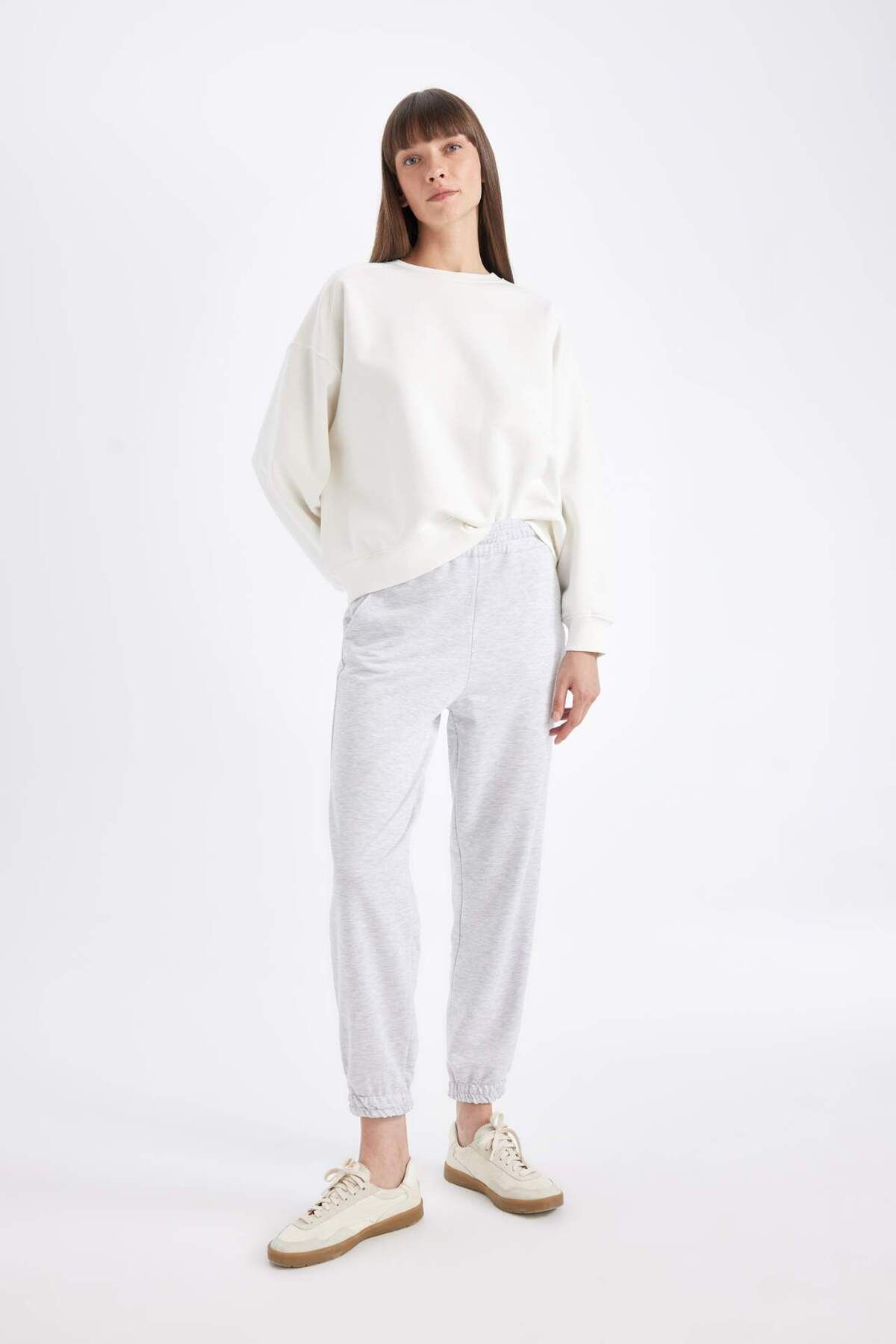 DeFacto-Jogger-Jogginghose Basic Plain Taille mit elastischen Beinen mit Taschen D4234AX24AU 3