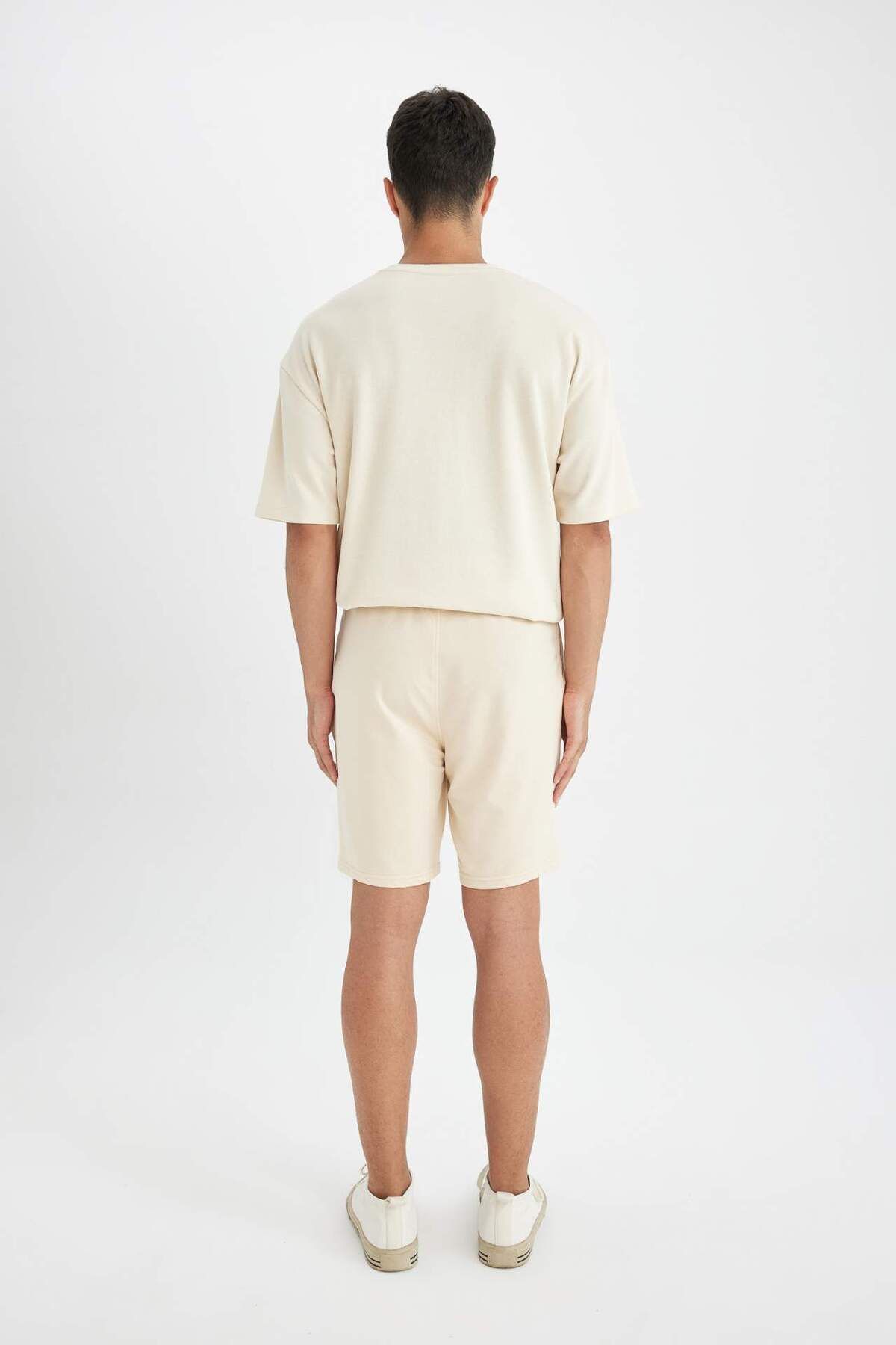 DeFacto-Regular Fit Basic Plain Bermuda Shorts with Pockets D7933Ax24Sm 6
